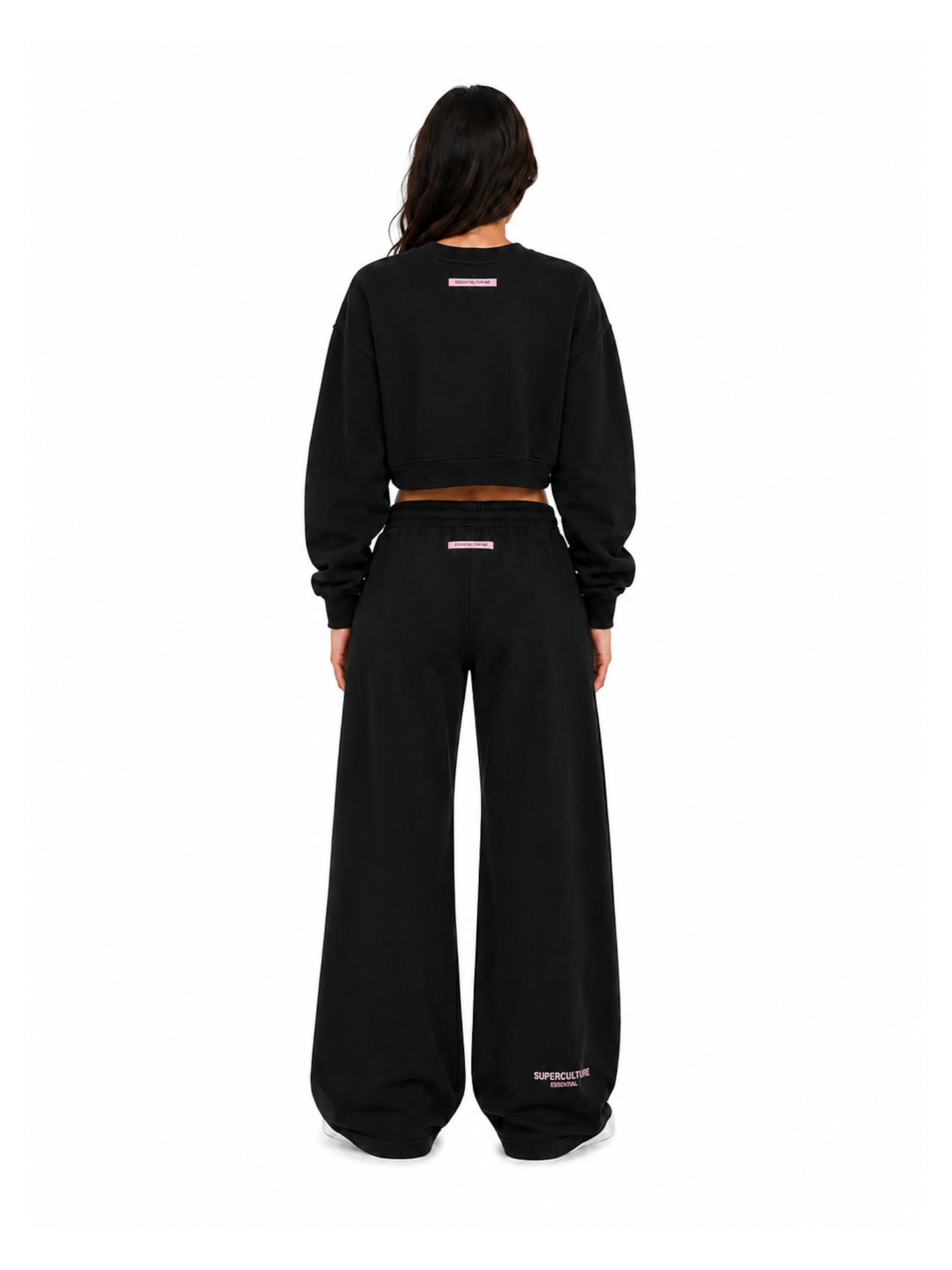 Felpa Superculture Nera cropped LINSEY NERO SUPERCULTURE 