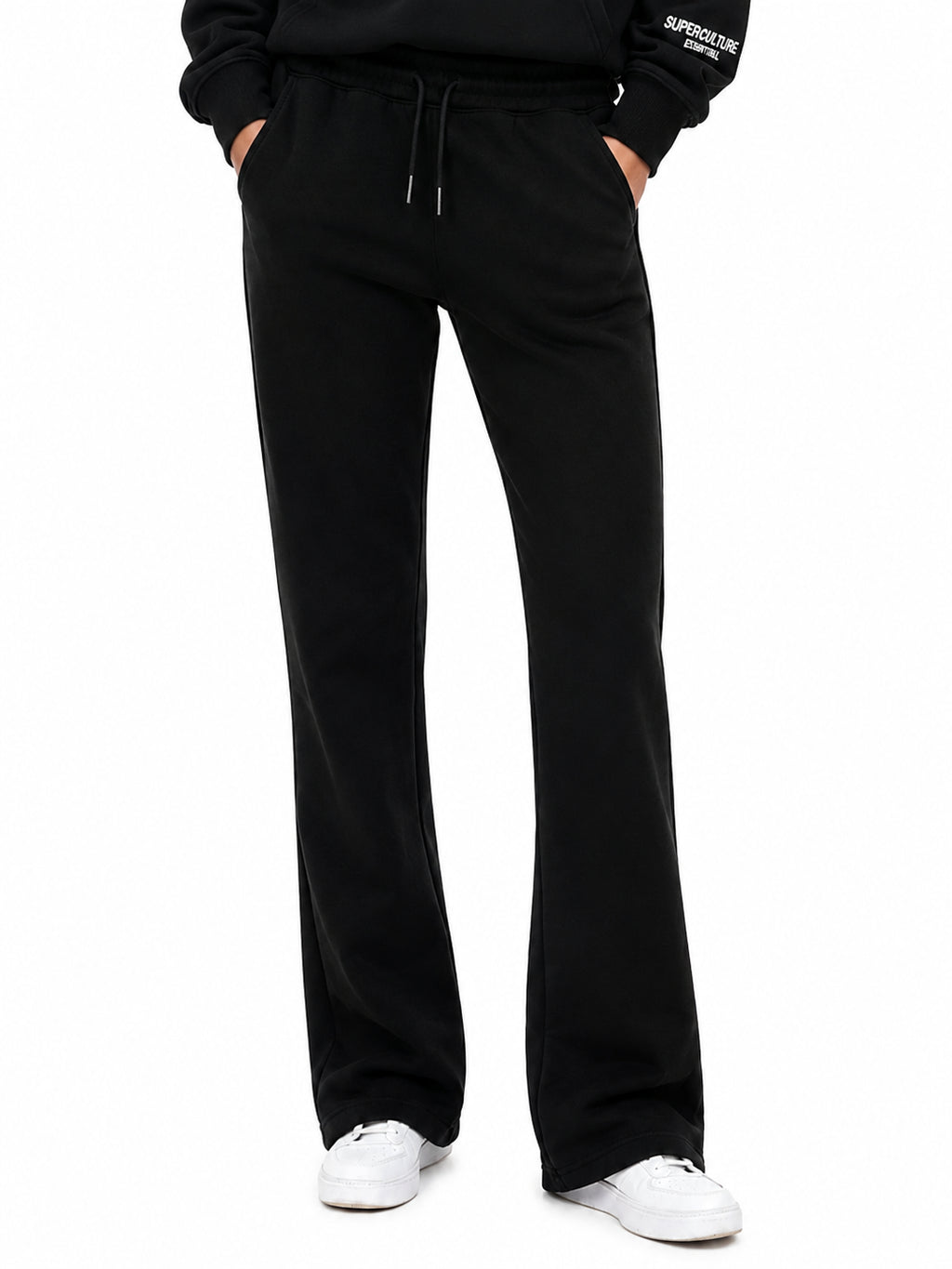 Pantalone Superculture Nero in felpa flared ROX NERO SUPERCULTURE 