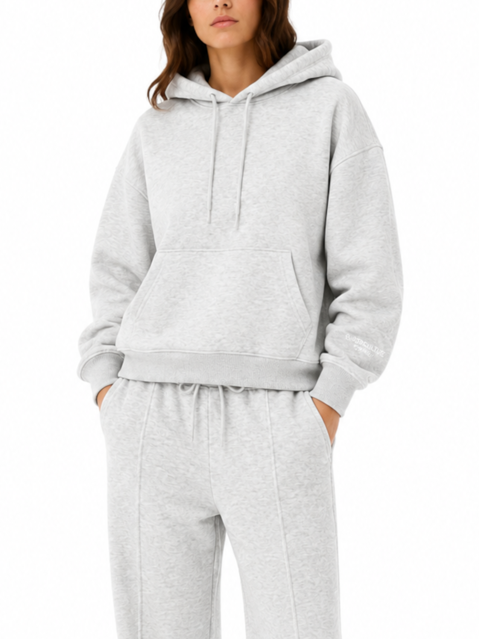 Felpa Superculture Grigia con cappuccio cropped SALLY GRIGIO SUPERCULTURE 