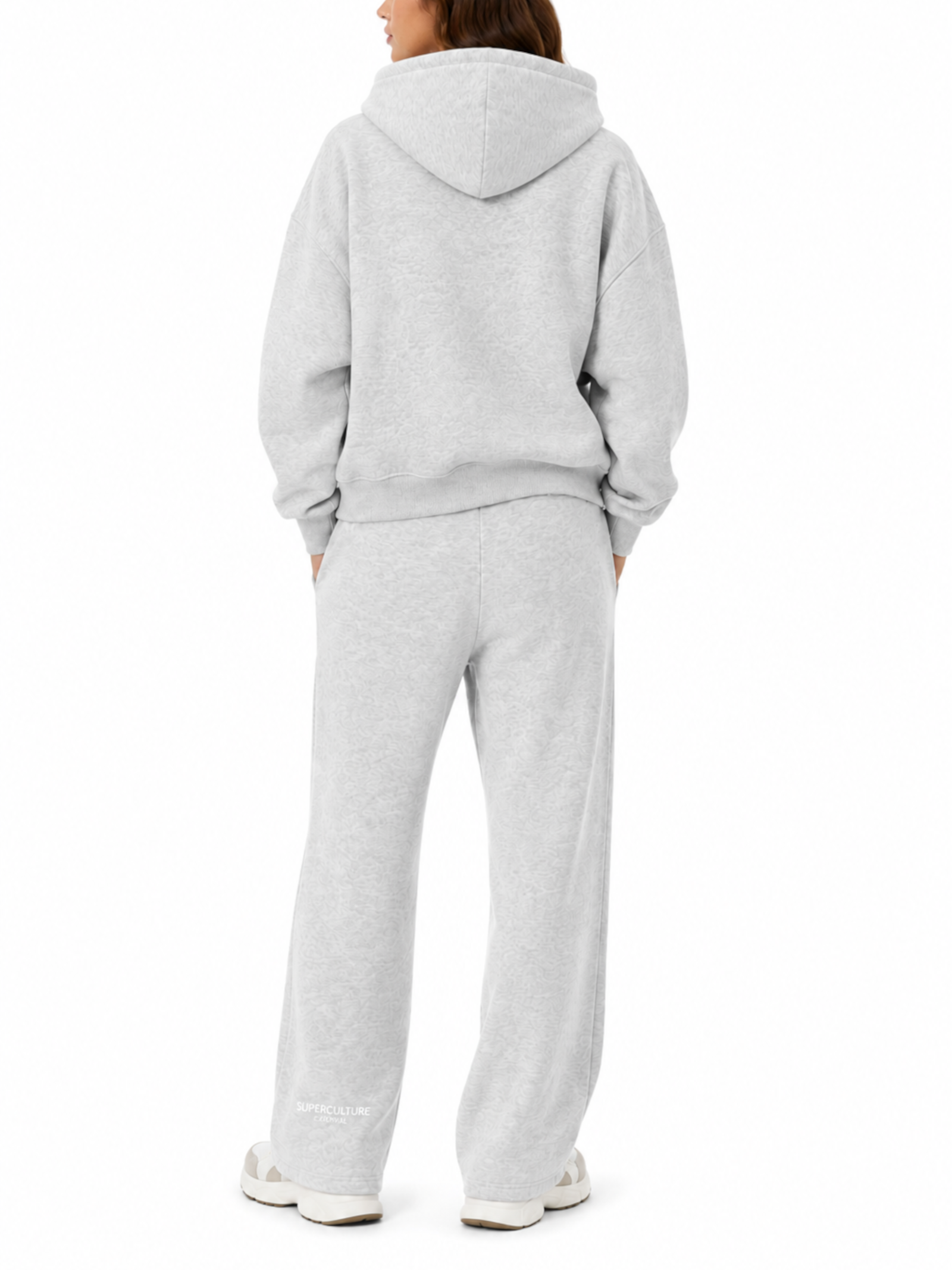 Felpa Superculture Grigia con cappuccio cropped SALLY GRIGIO SUPERCULTURE 