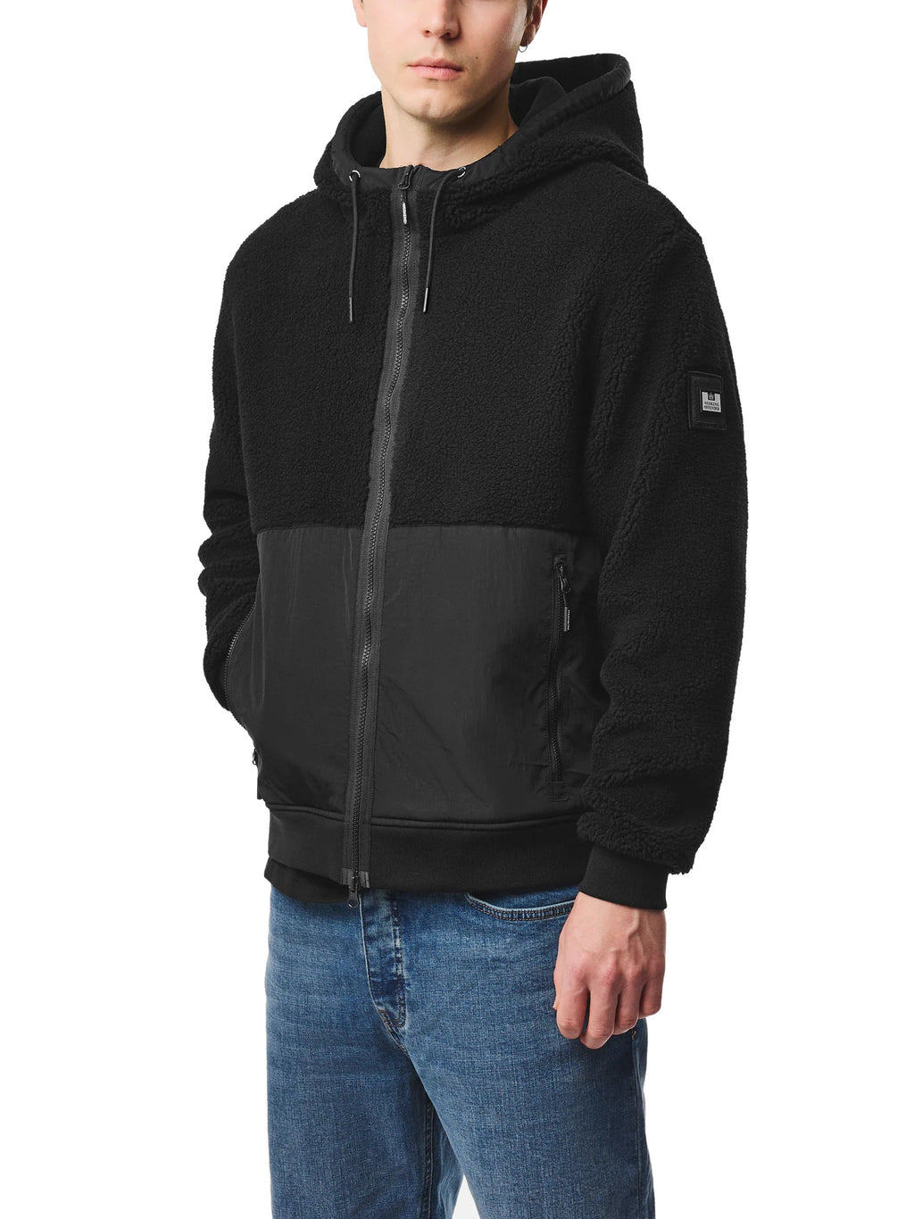 Giubbotto Weekend Offender Nero teddy con cappuccio DEBDEN BLACK WEEKEND OFFENDER 