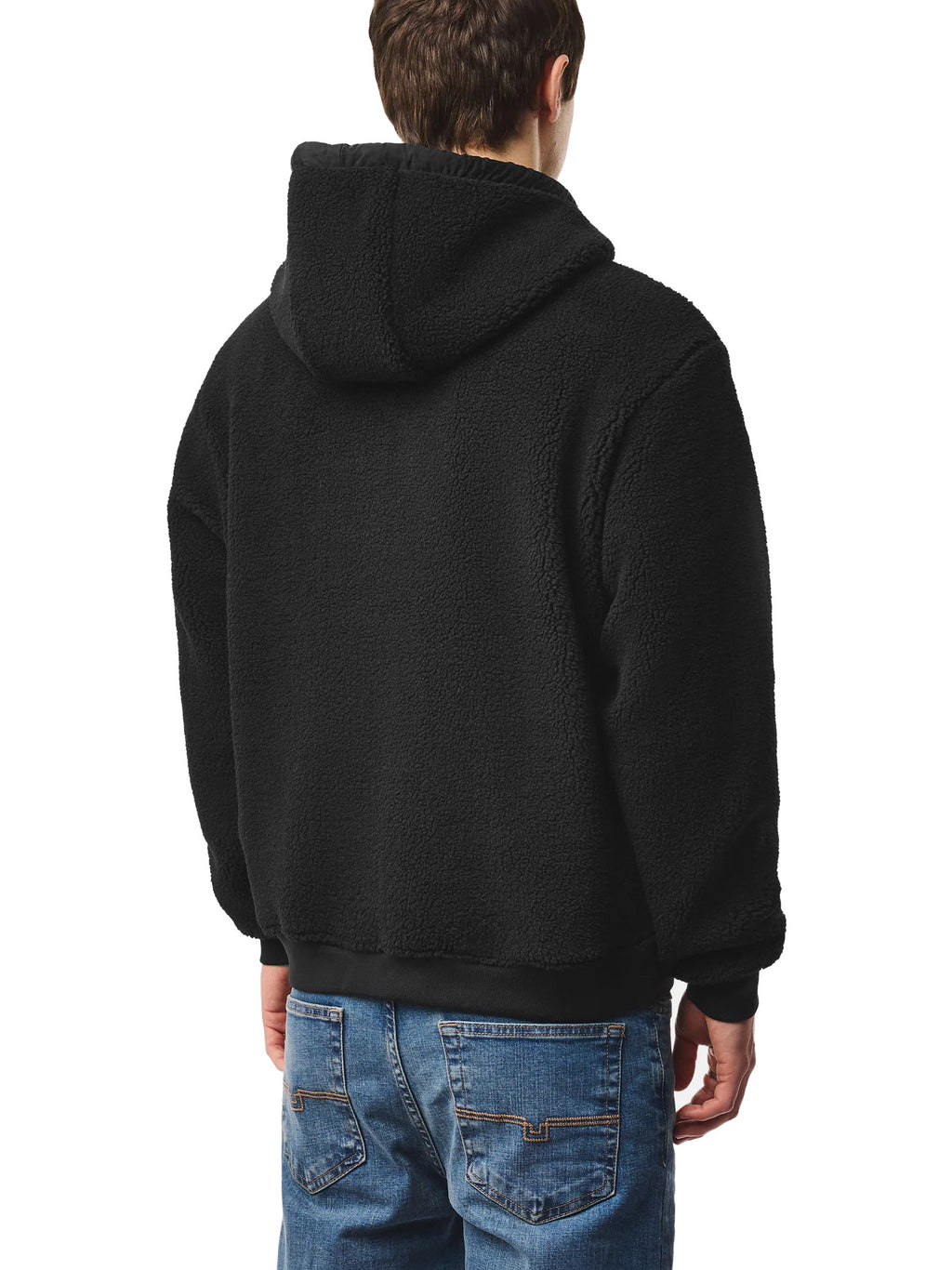 Giubbotto Weekend Offender Nero teddy con cappuccio DEBDEN BLACK WEEKEND OFFENDER 