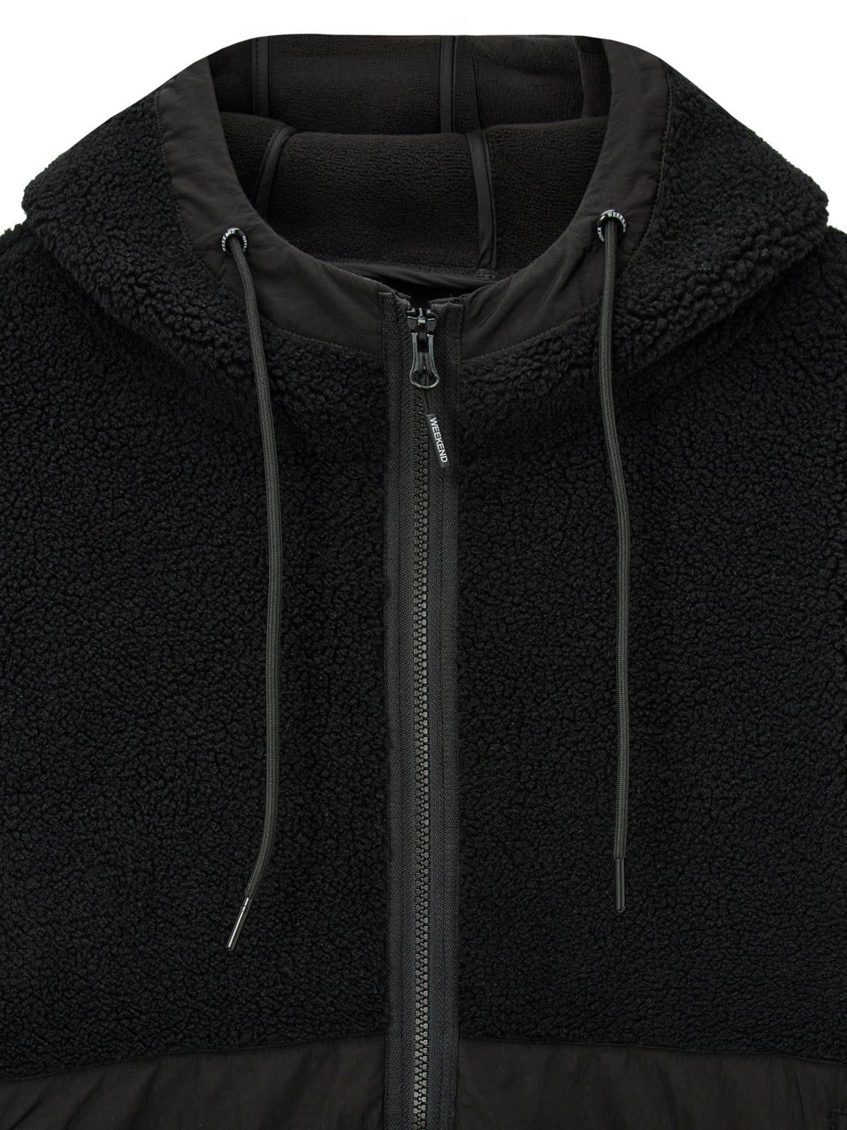 Giubbotto Weekend Offender Nero teddy con cappuccio DEBDEN BLACK WEEKEND OFFENDER 