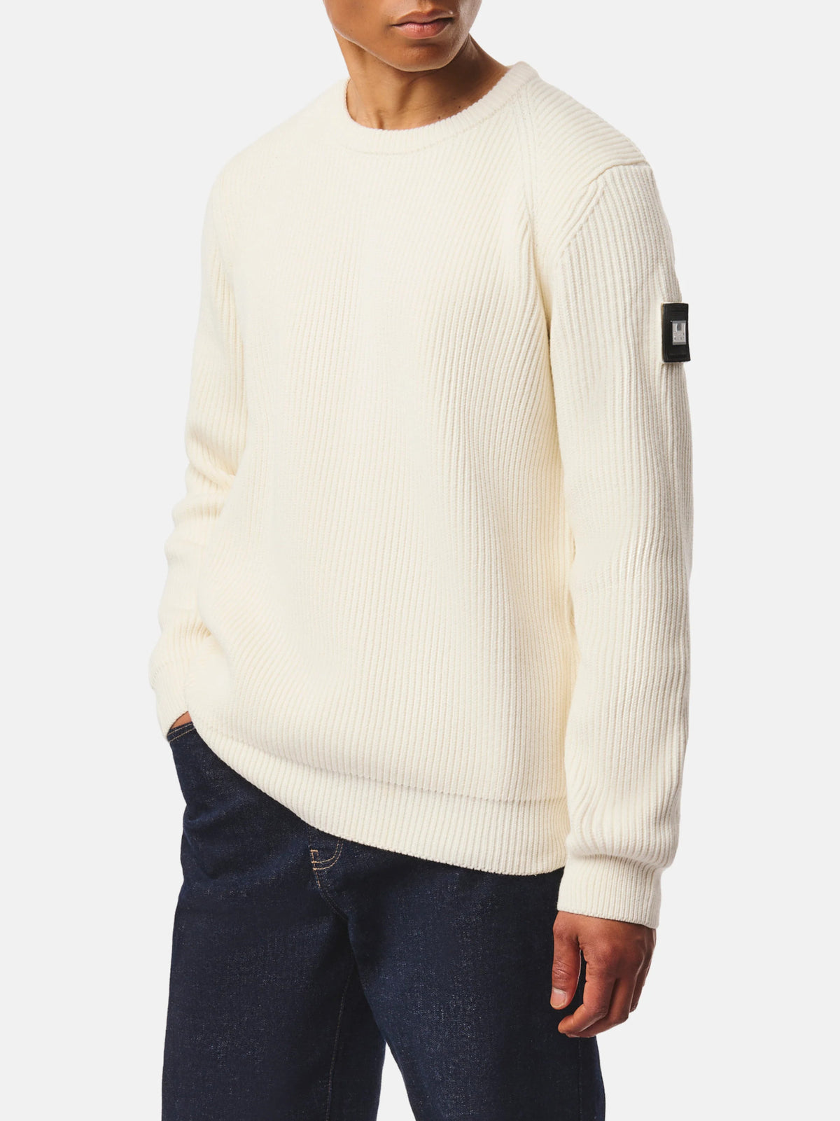 Maglia Weekend Offender Panna girocollo a coste MORELLO IVORY WEEKEND OFFENDER 