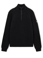 Maglia Weekend Offender Nero 1/4 zip a coste SNETTERTON BLACK WEEKEND OFFENDER 