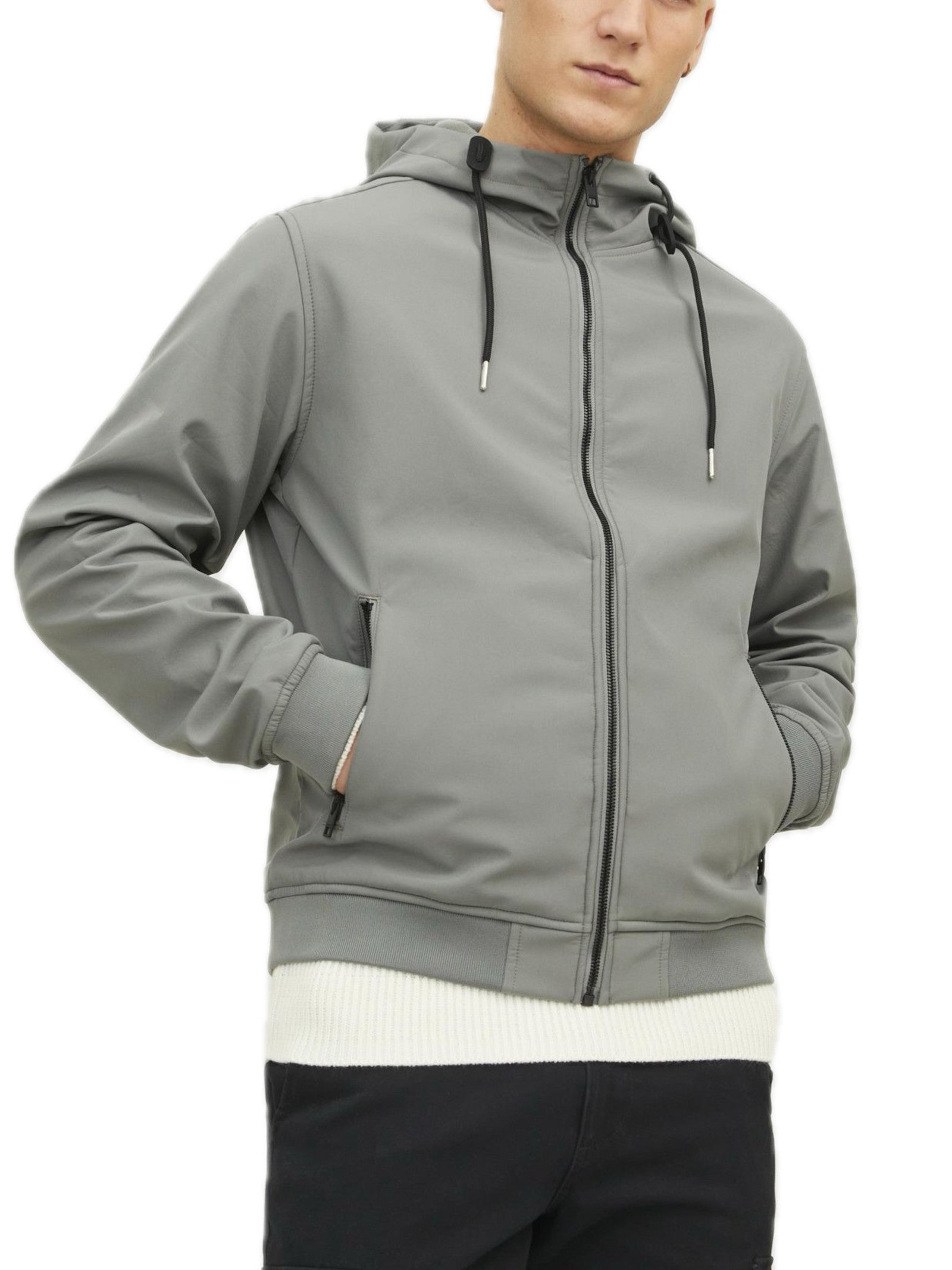 Giubbotto Jack & Jones Softshell Verde Salvia con cappuccio 12236300 /Sedona Sage JACK & JONES 