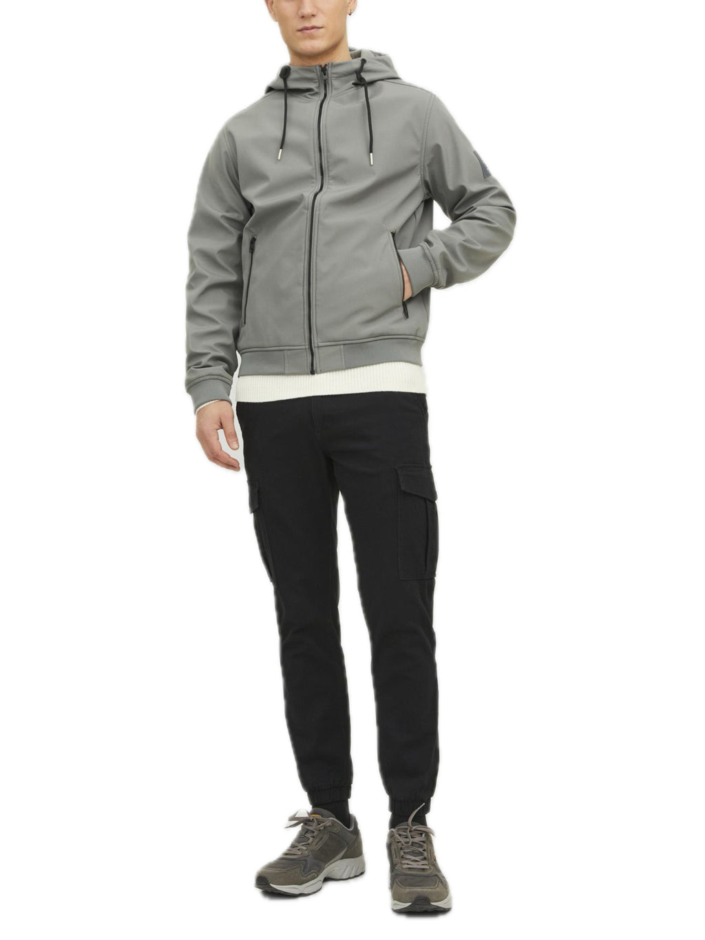 Giubbotto Jack & Jones Softshell Verde Salvia con cappuccio 12236300 /Sedona Sage JACK & JONES 