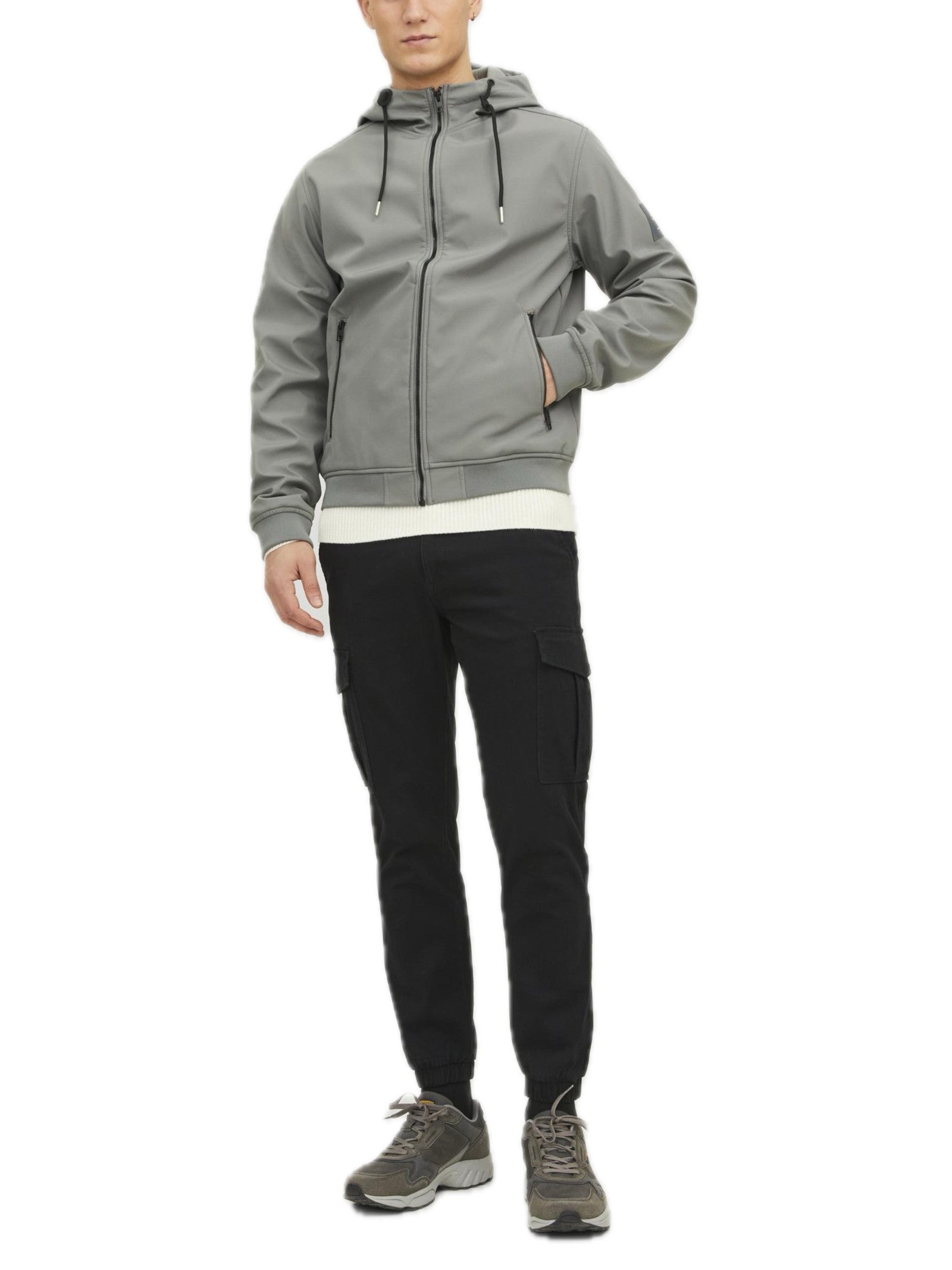 Giubbotto Jack & Jones Softshell Verde Salvia con cappuccio 12236300 /Sedona Sage JACK & JONES 
