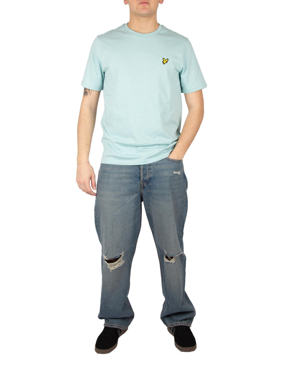 T-shirt Lyle & Scott Plain Azzurro Logo TS400VOG FUTURE BLUE LYLE & SCOTT 