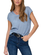 T-Shirt Only Celeste Silver in lurex 15136069 /Halogen Blue ONLY 