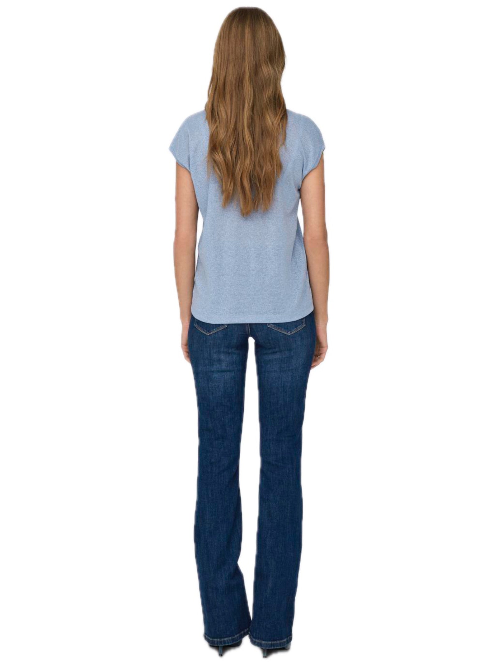 T-Shirt Only Celeste Silver in lurex 15136069 /Halogen Blue ONLY 