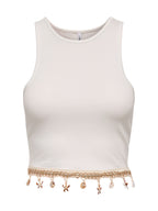 Top Only Bianco Shelly cropped 15325019 /Cloud Dancer ONLY 