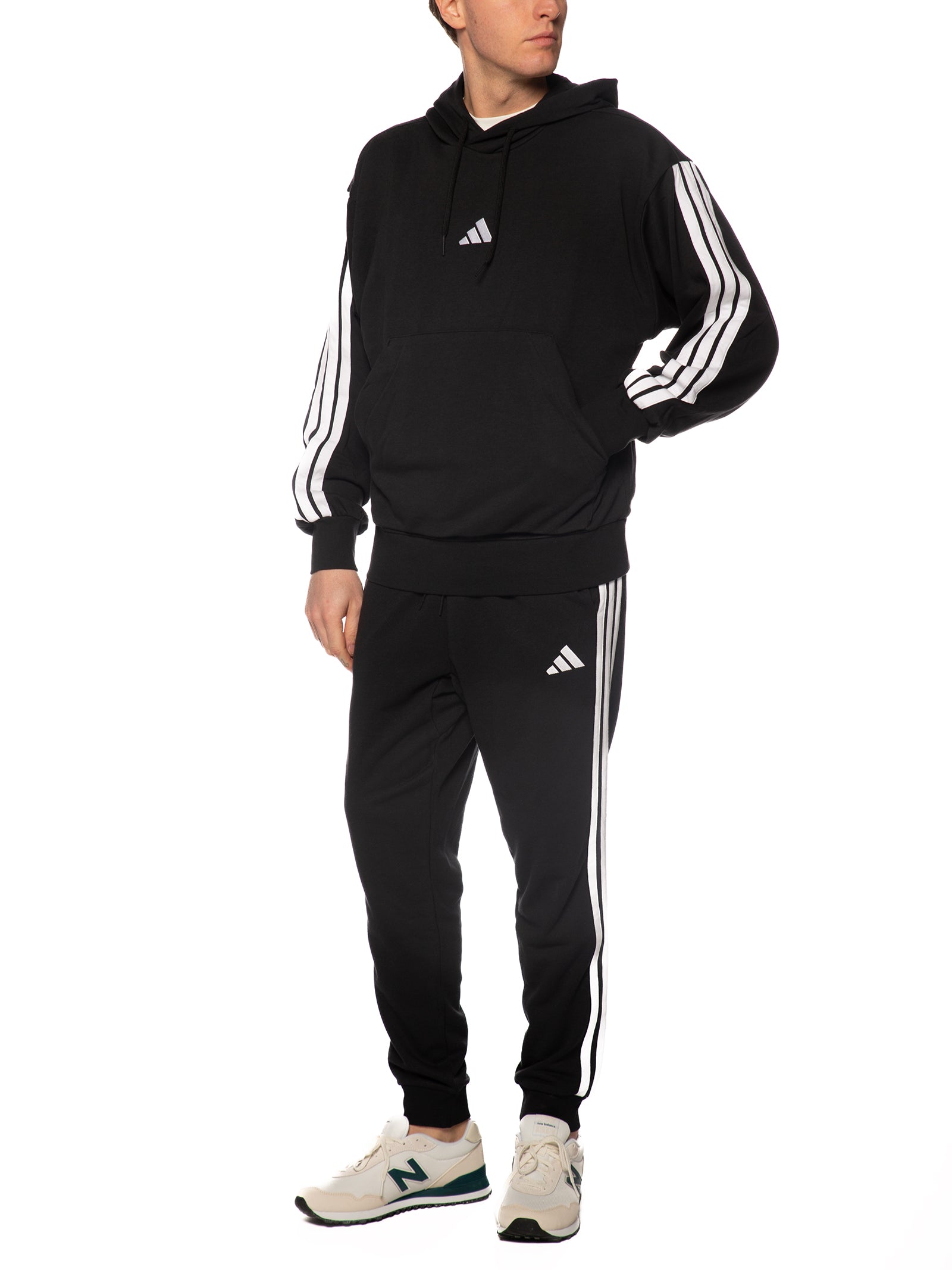 Felpa Adidas Nero con cappuccio JD1874 NERO ADIDAS 