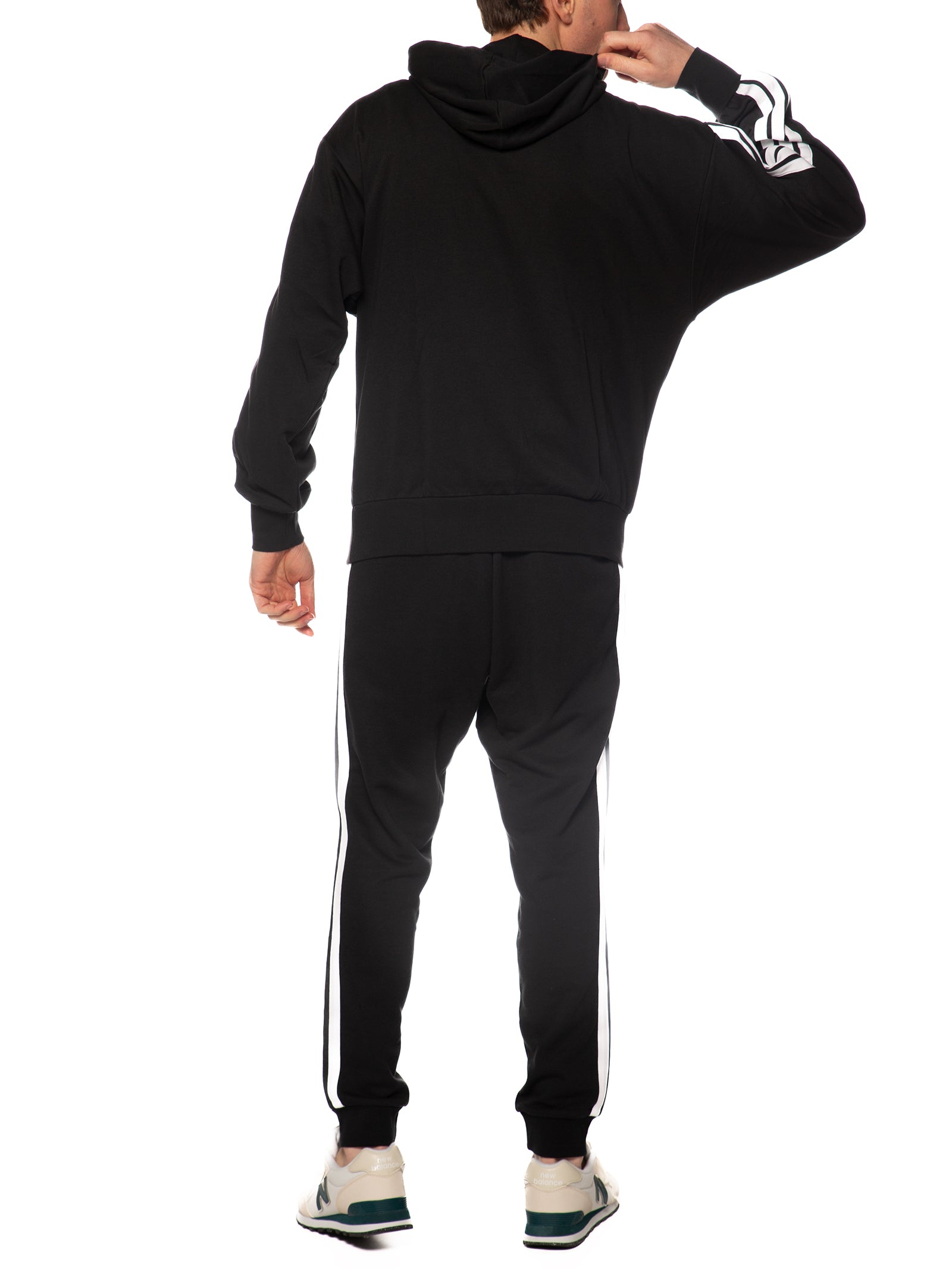 Felpa Adidas Nero con cappuccio JD1874 NERO ADIDAS 