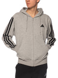 Felpa Adidas Nero con cappuccio e zip JE6338 GRIGIO ADIDAS 