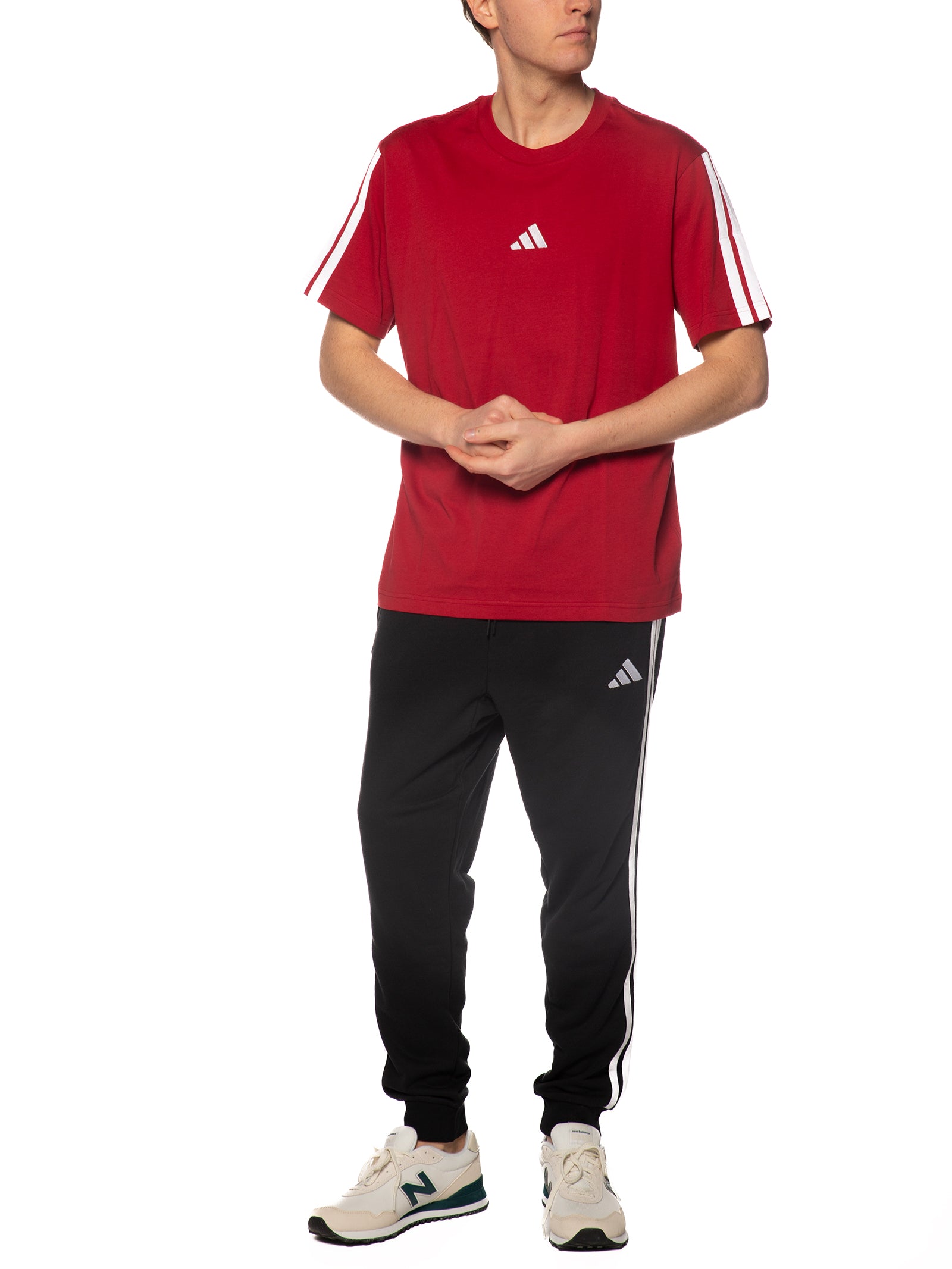 T-shirt Adidas Bordeaux logo piccolo banda KR2699 BORDEAUX ADIDAS 