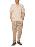 Camicia Block Eleven Beige in jacquard manica corta 04BL2608 BEIGE BLOCK ELEVEN 