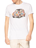 T-shirt Block Eleven Bianco stampa fiat 15FIAT BIANCO BLOCK ELEVEN 