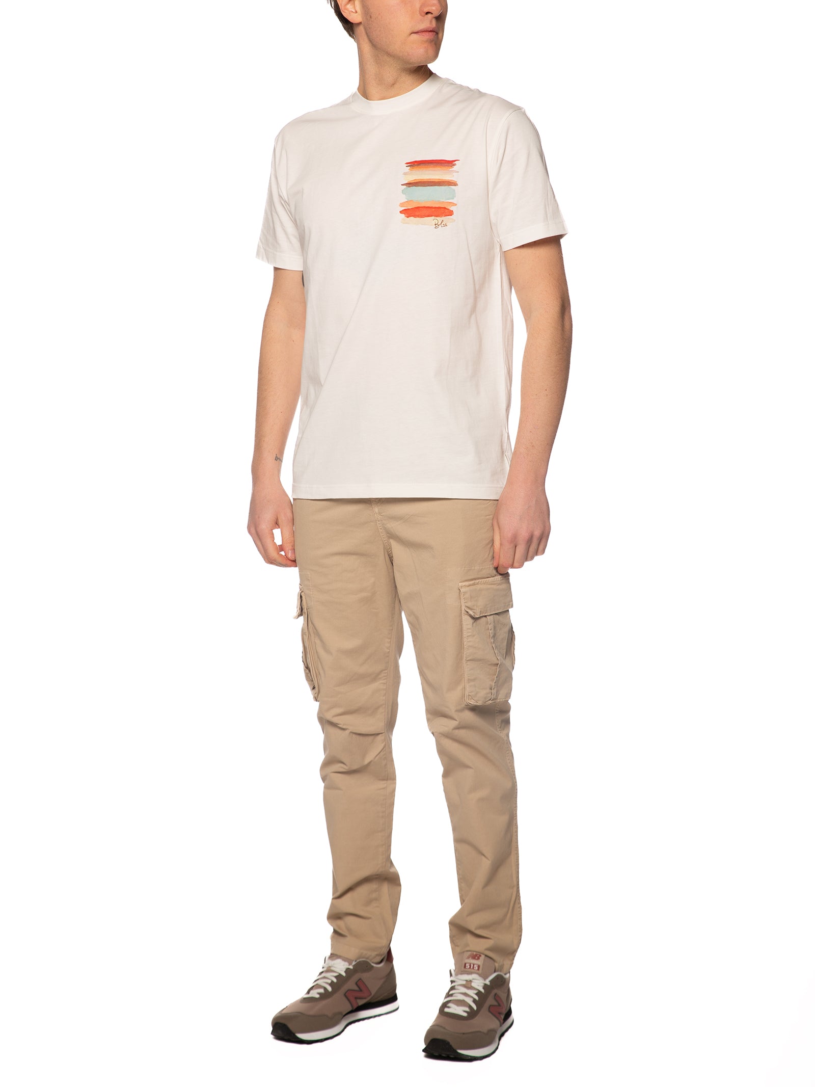 T-shirt Block Eleven Latte stampa vespa 15VESPA OFF WHITE BLOCK ELEVEN 
