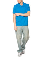 Polo Calvin Klein Blu elettrico in pique LV040EM269 CFM CALVIN KLEIN 