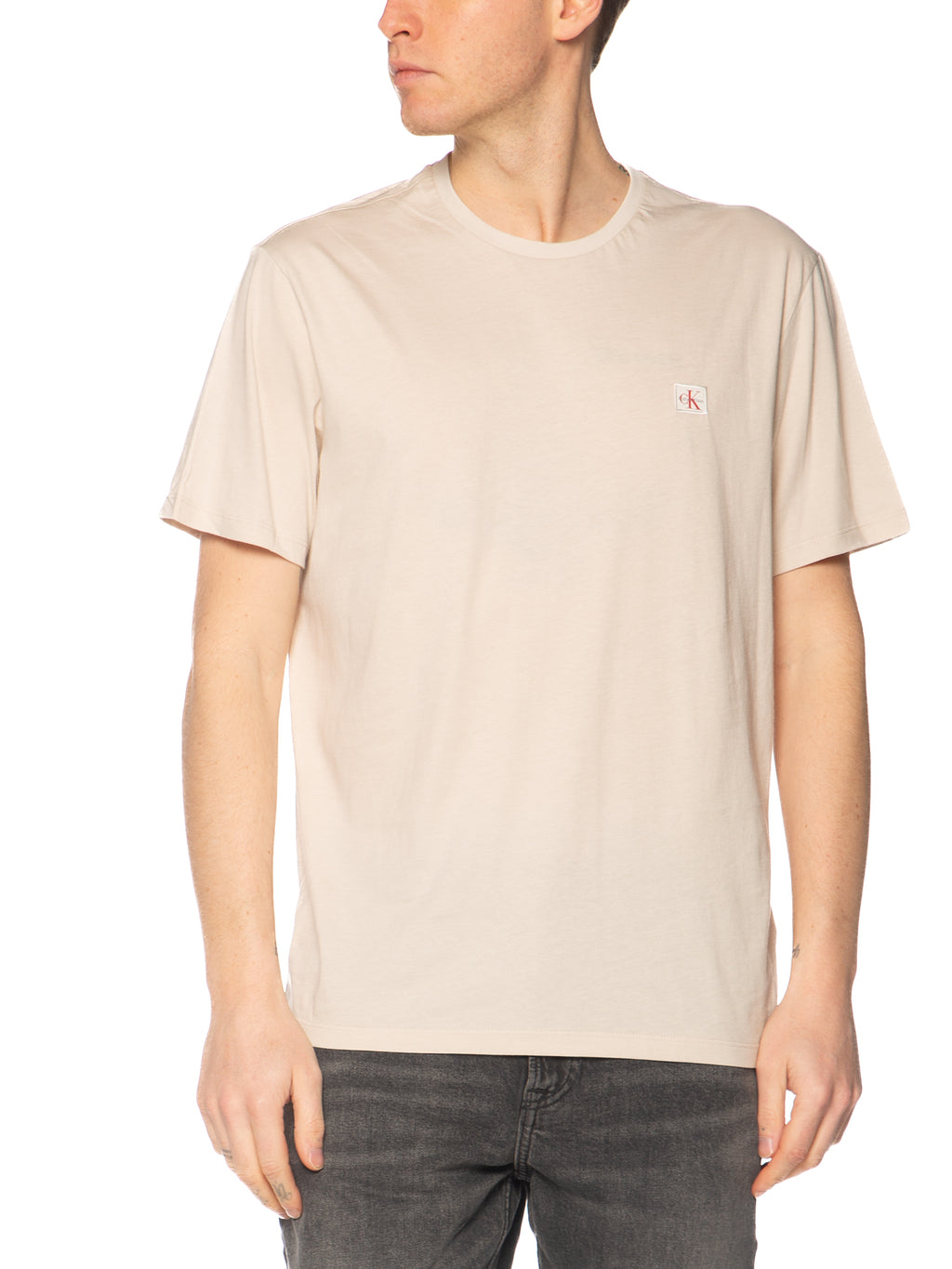 T-shirt Calvin Klein Beige Badge LV04RC272G 2JX CALVIN KLEIN 