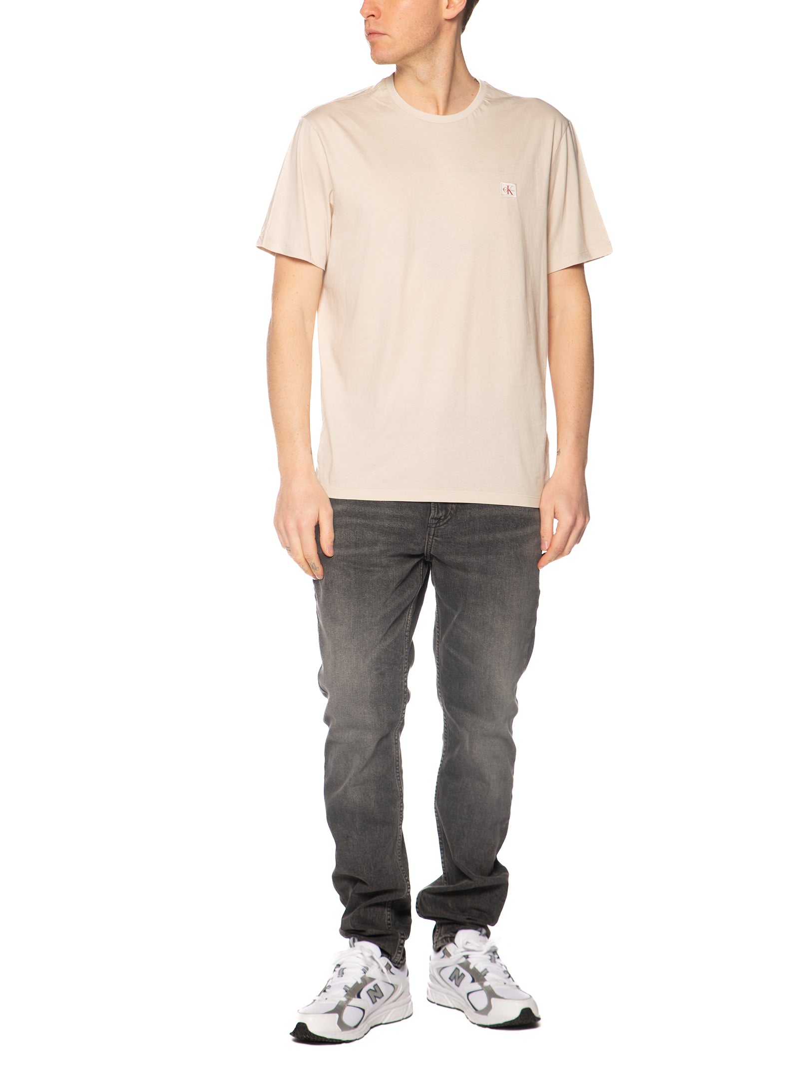 T-shirt Calvin Klein Beige Badge LV04RC272G 2JX CALVIN KLEIN 