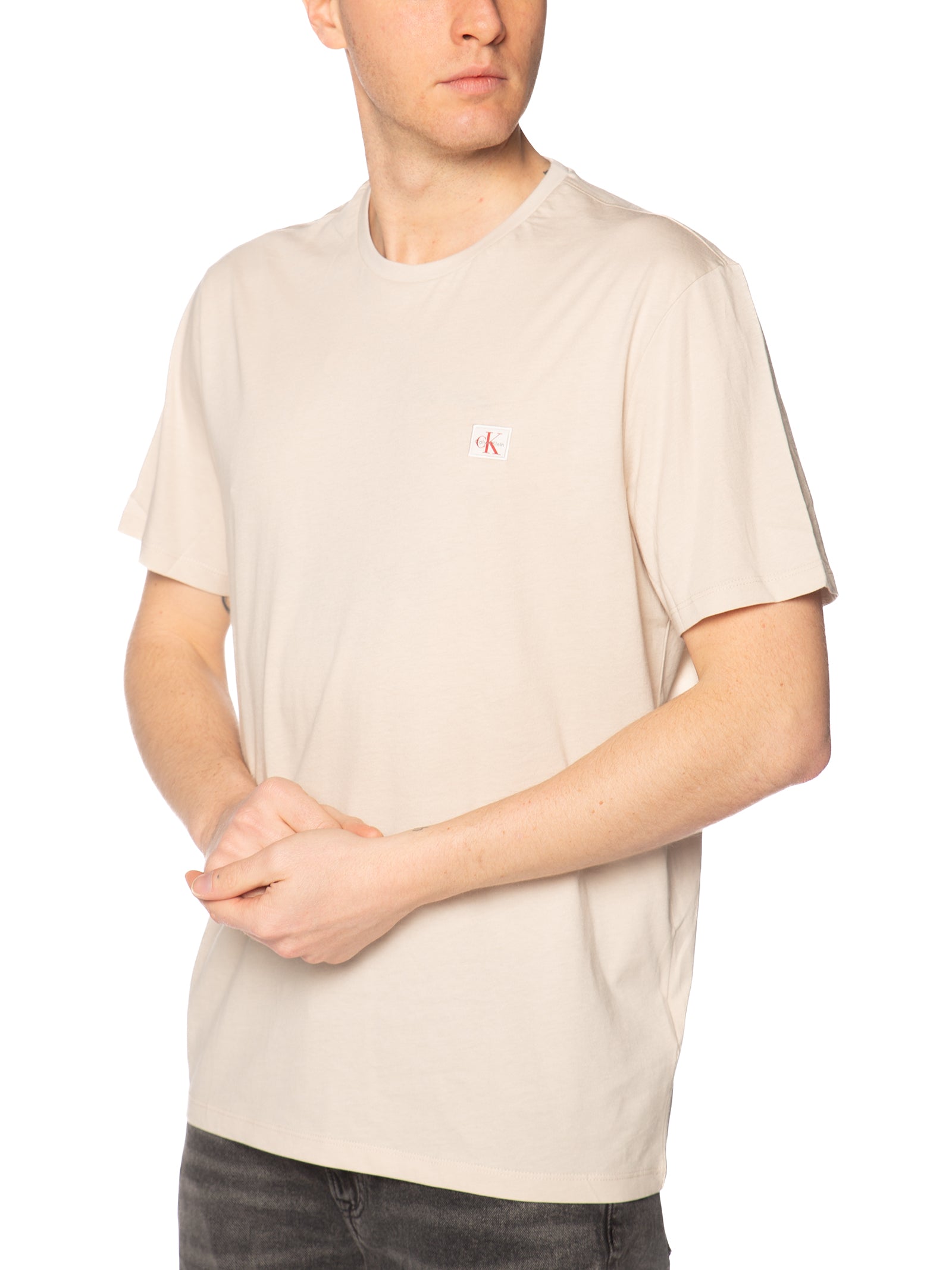 T-shirt Calvin Klein Beige Badge LV04RC272G 2JX CALVIN KLEIN 