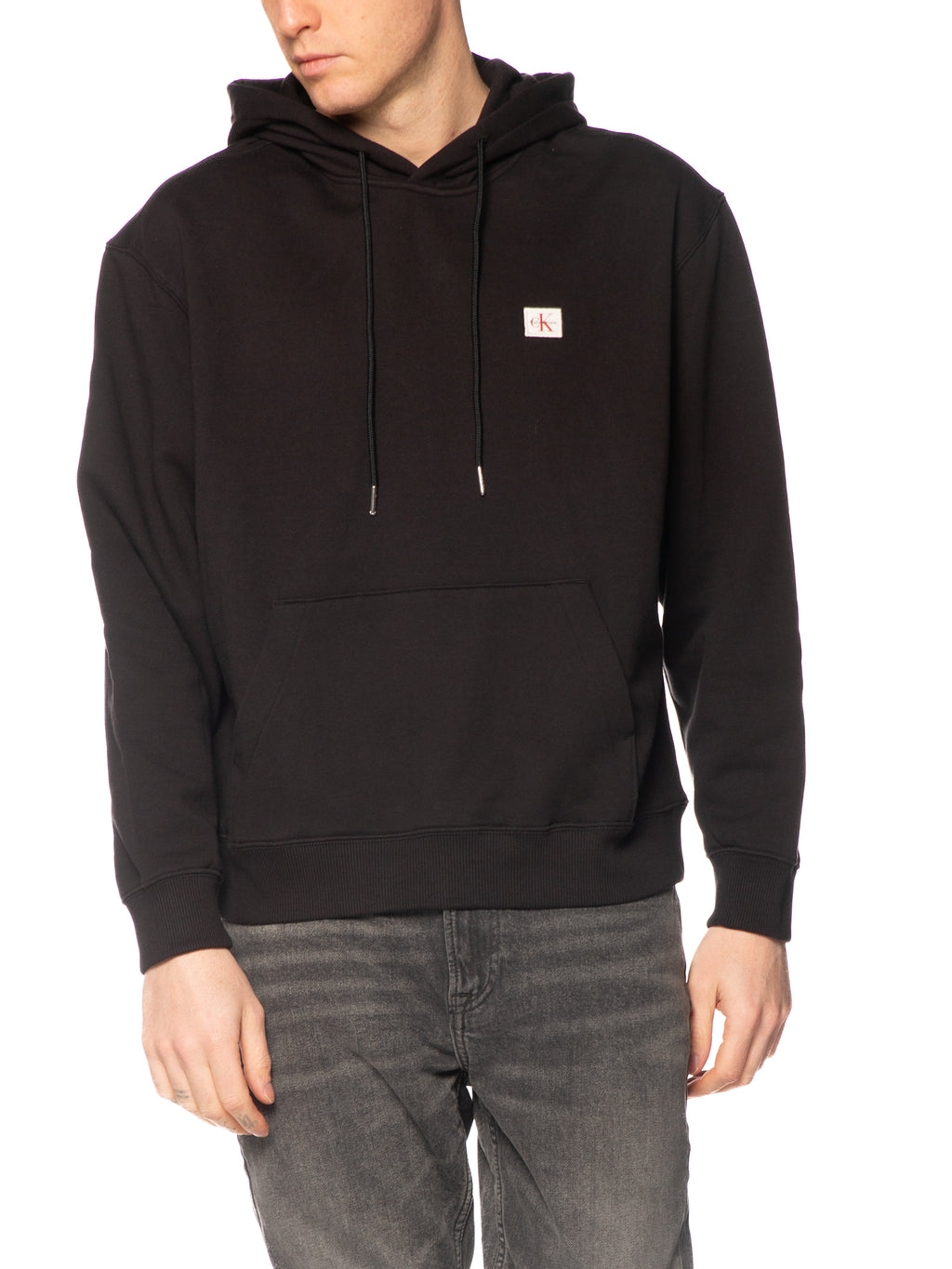 Felpa Calvin Klein Nero Terry cappuccio LV04RC274G UB1 CALVIN KLEIN 