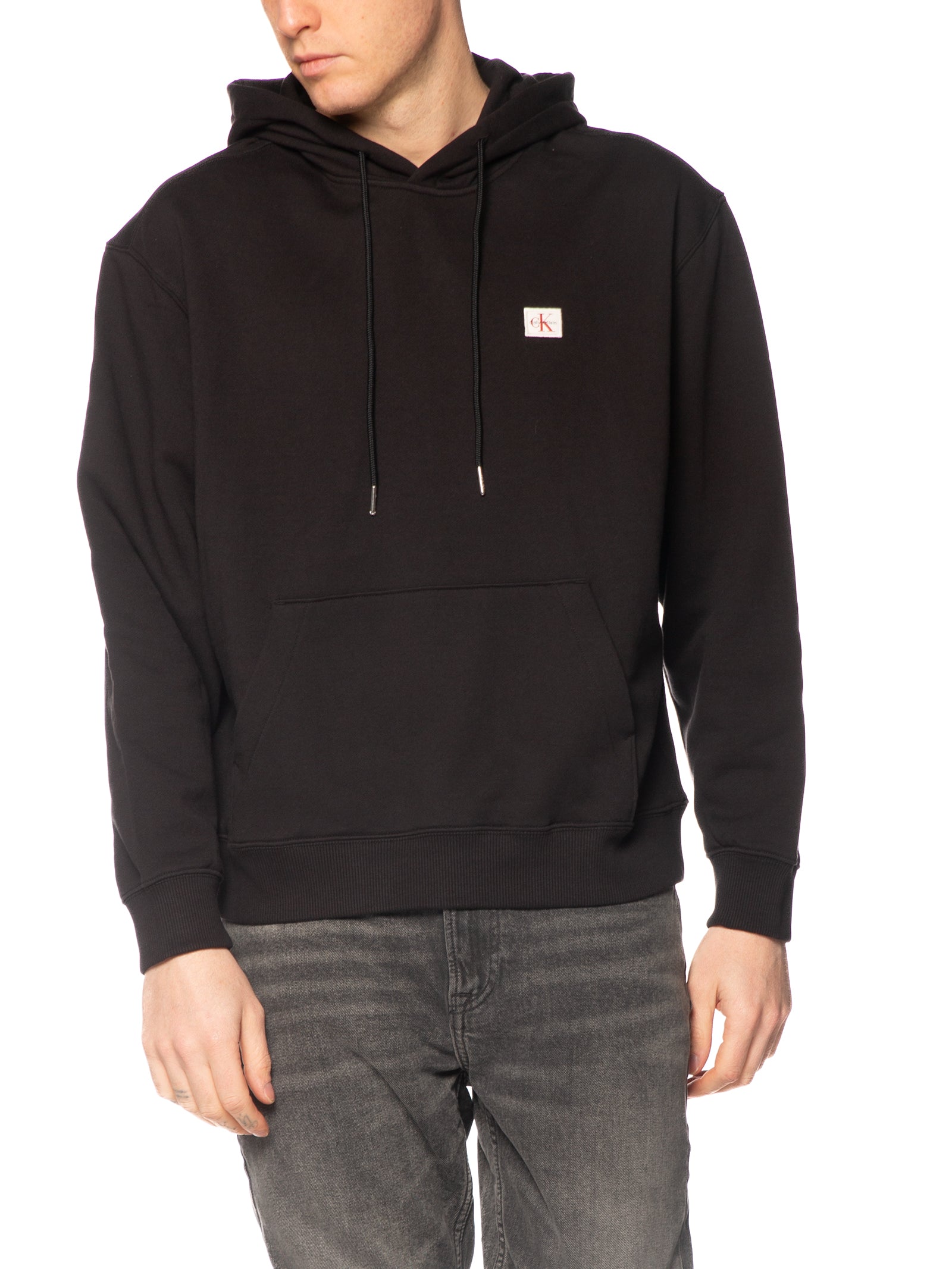 Felpa Calvin Klein Nero Terry cappuccio LV04RC274G UB1 CALVIN KLEIN 