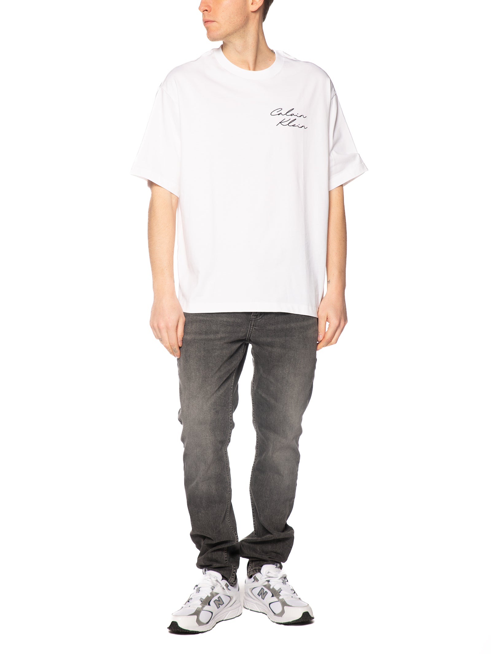 T-shirt Calvin Klein Jeans Bianco Graphic LV04RE828G YAF CALVIN KLEIN 