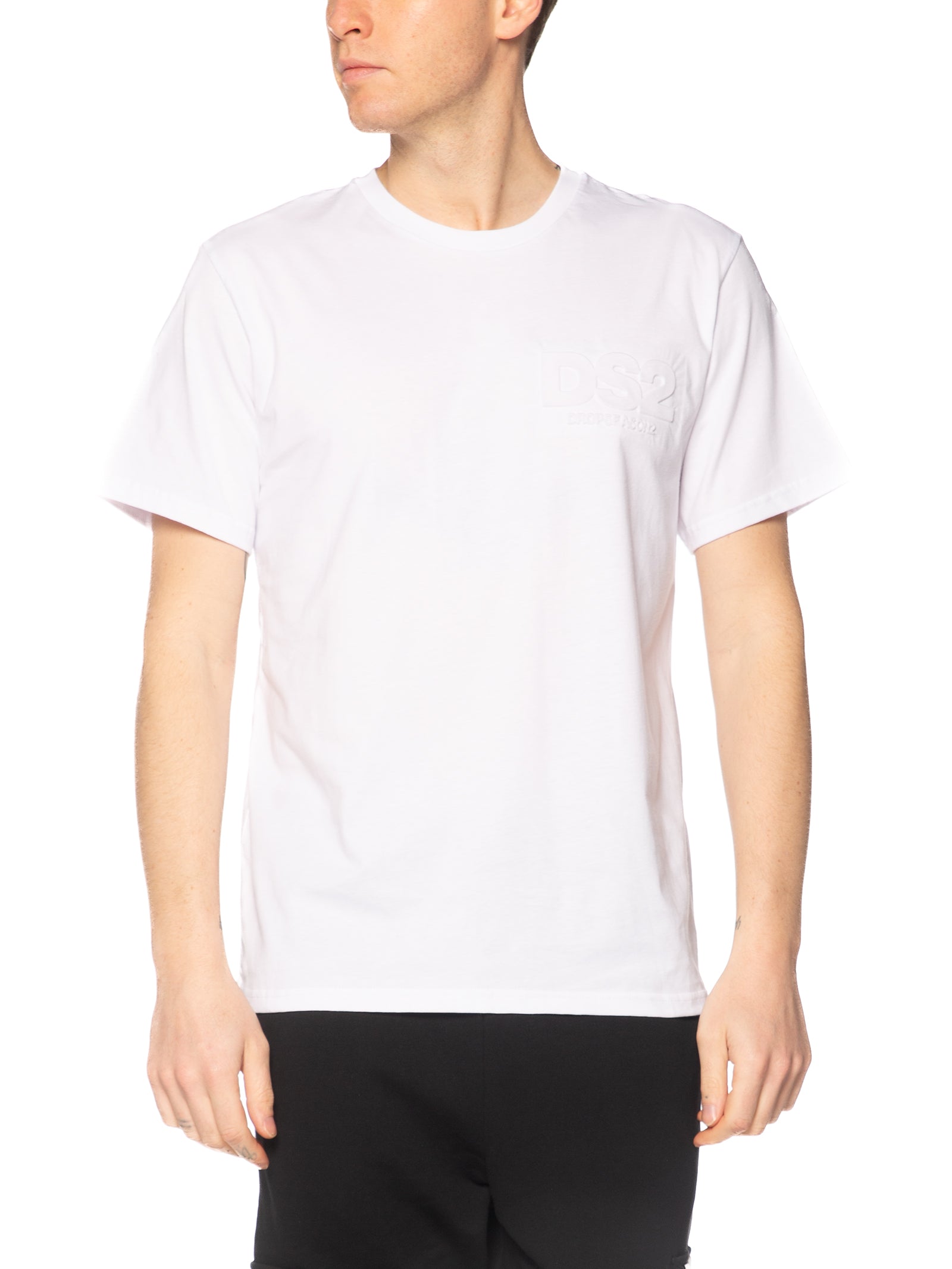 T-shirt DS2 Bianco stampa in rilievo SS26205 BIANCO DS2 