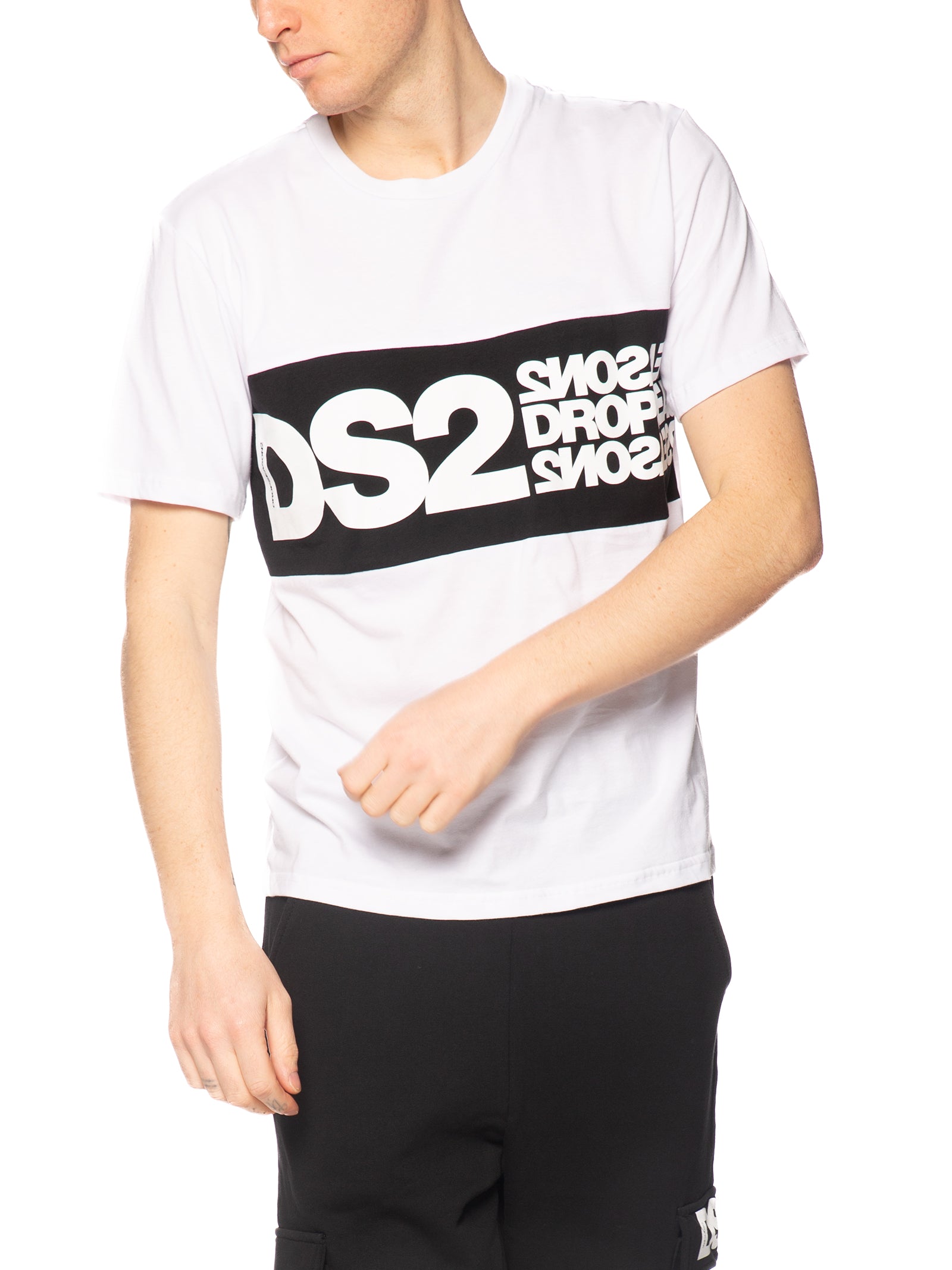 T-shirt DS2 Bianco con maxi stampa SS26214 BIANCO DS2 