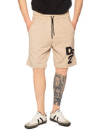 Bermuda DS2 Beige con ricamo in felpa SS26230 BEIGE DS2 