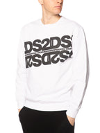 Felpa DS2 Bianco Diagonal girocollo SS26256 BIANCO DS2 