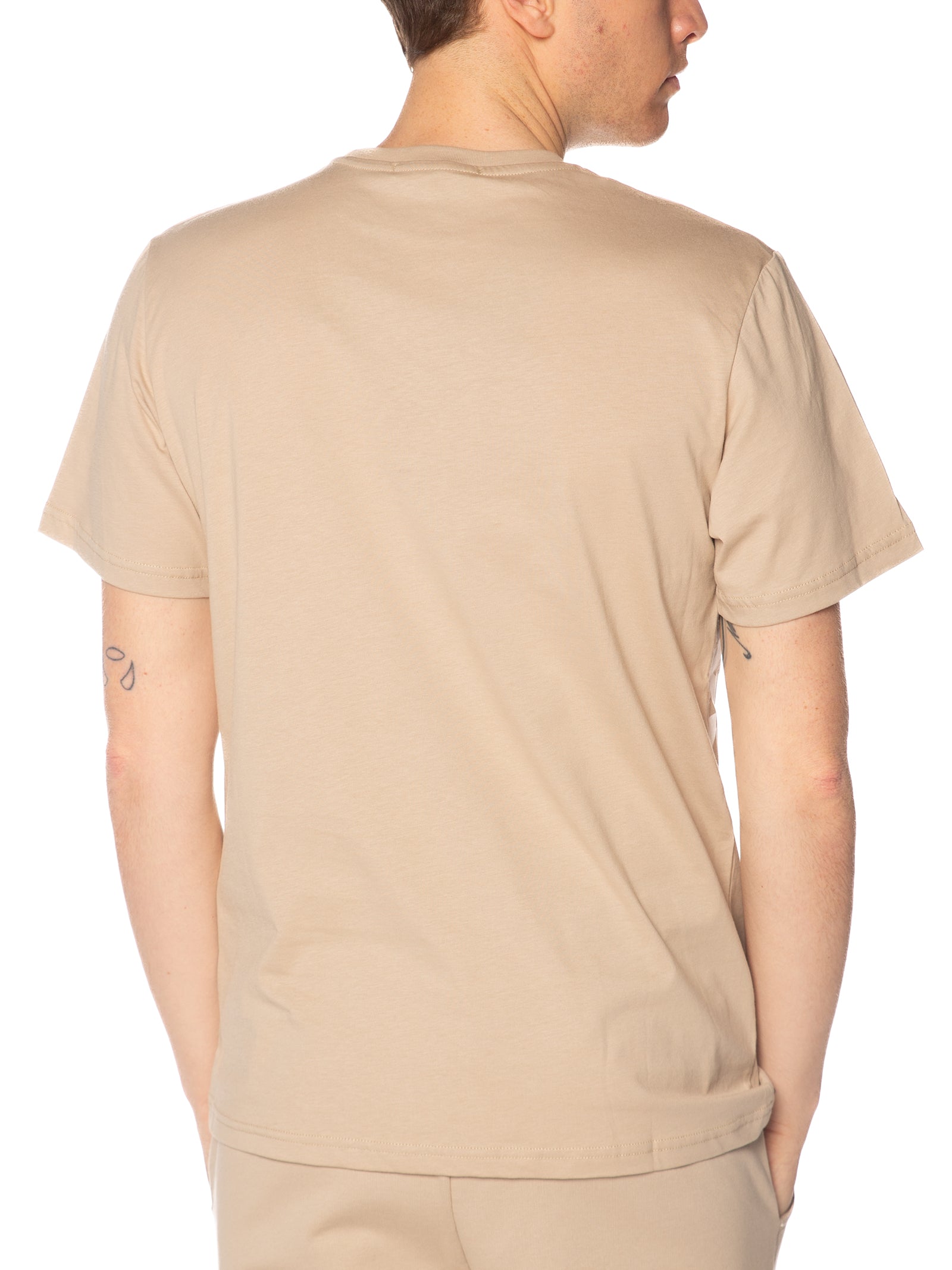 T-shirt DS2 Sabbia con stampa diagonal SS26257 SABBIA DS2 