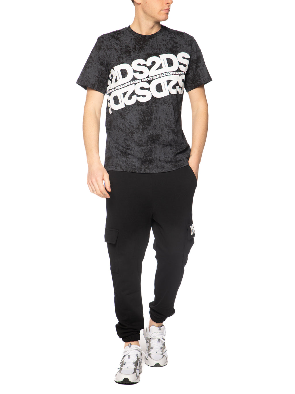 T-shirt DS2 Nero Stone girocollo SS26264 NERO DS2 