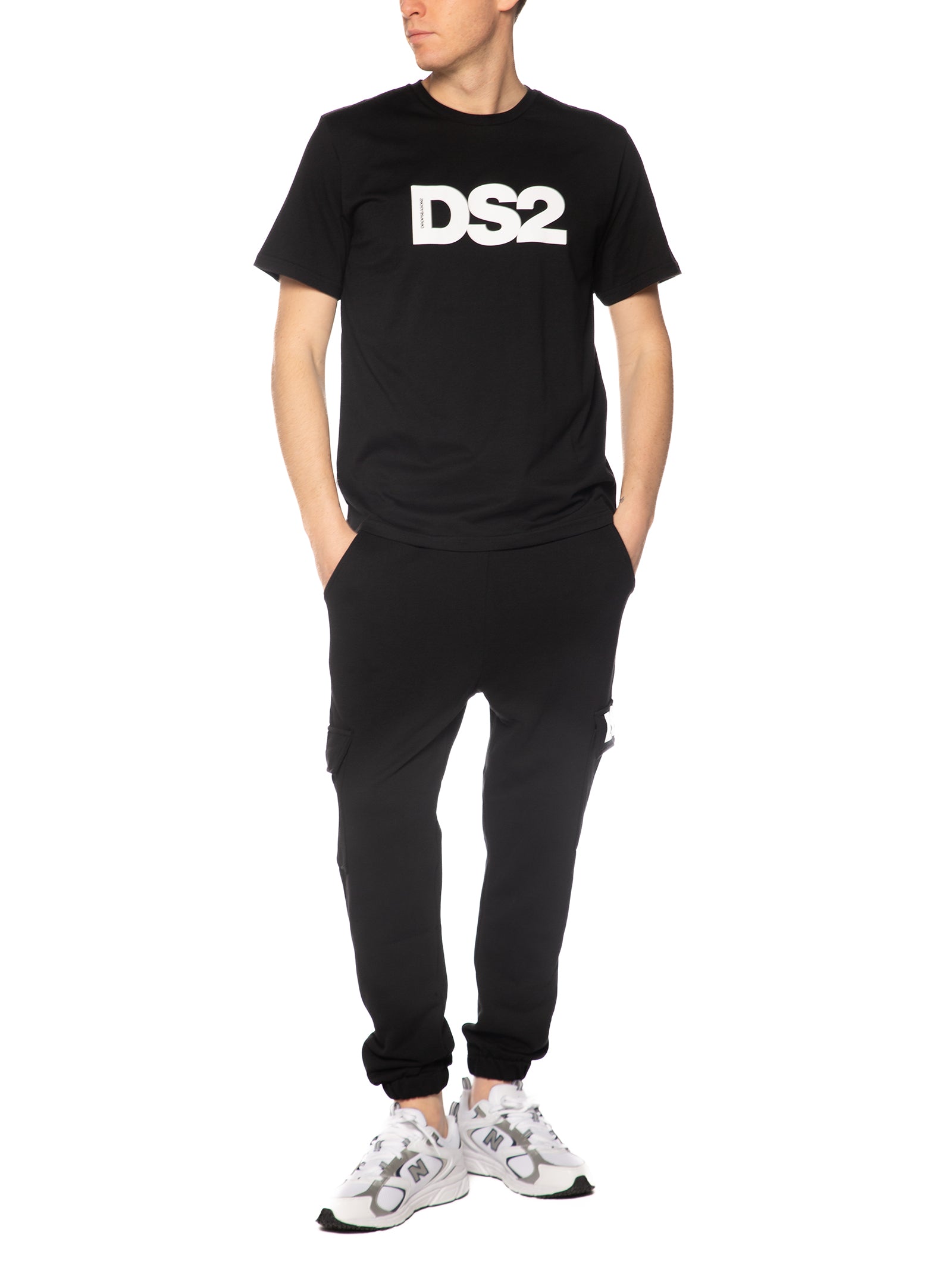 T-shirt DS2 Nero stampa big SS26272 NERO DS2 