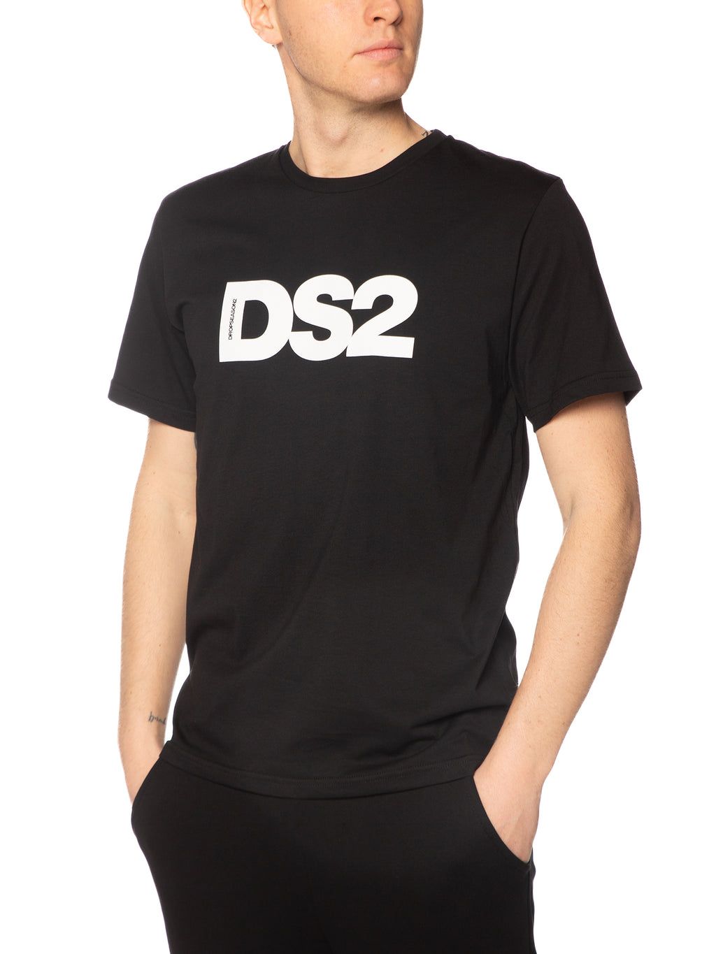 T-shirt DS2 Nero stampa big SS26272 NERO DS2 