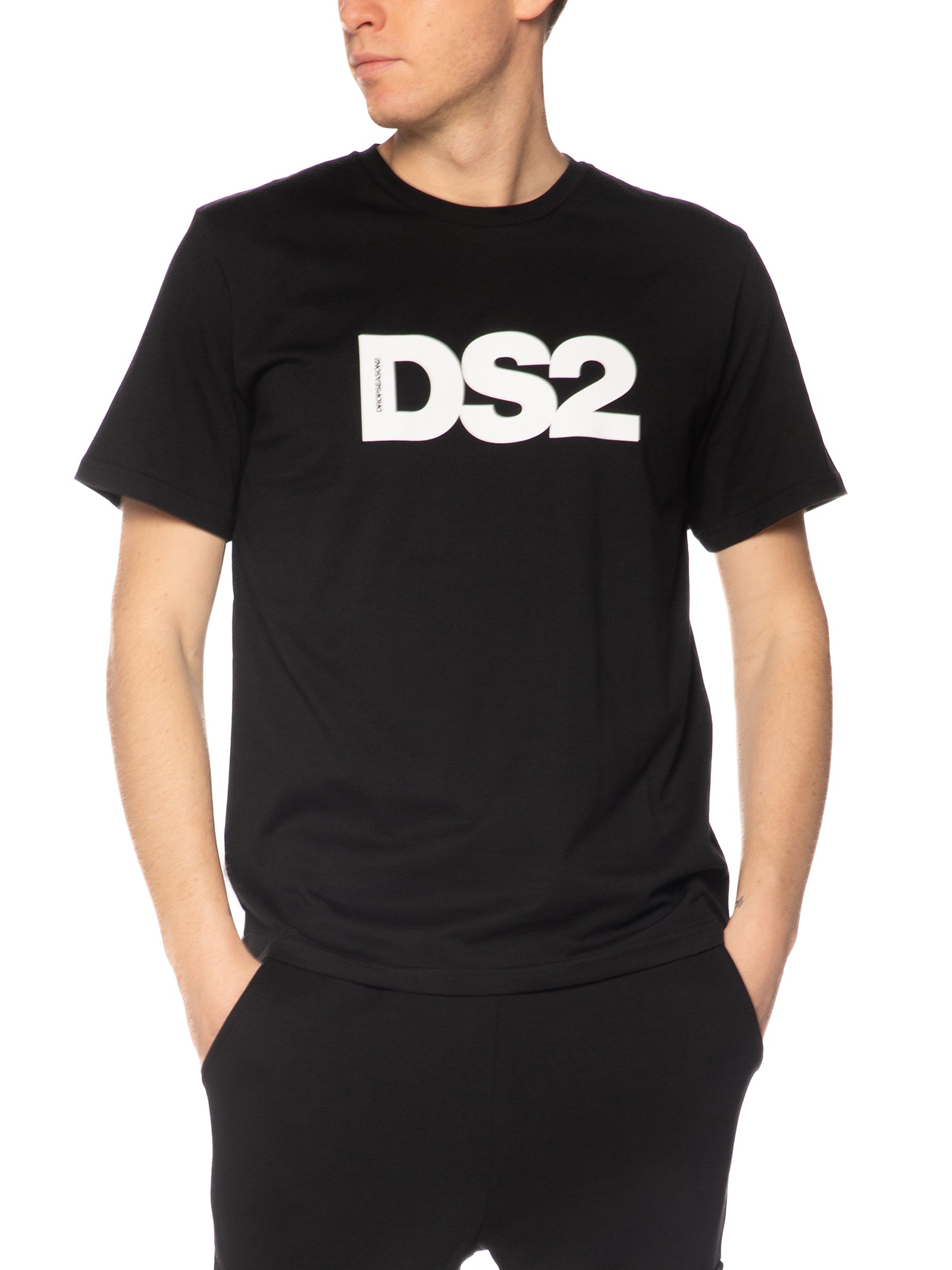 T-shirt DS2 Nero stampa big SS26272 NERO DS2 