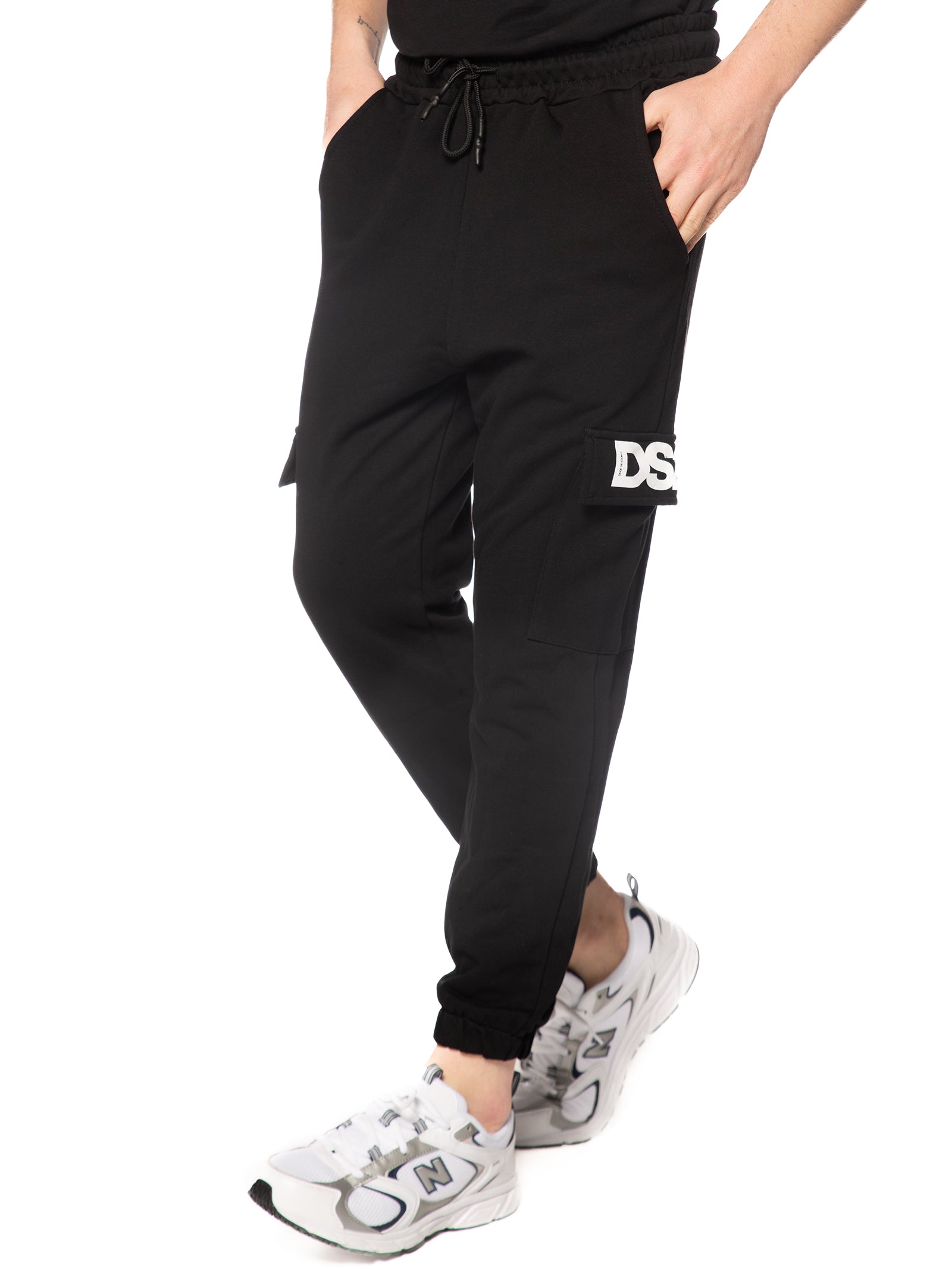 Pantalone DS2 Nero in felpa tasconi SS26275 NERO DS2 