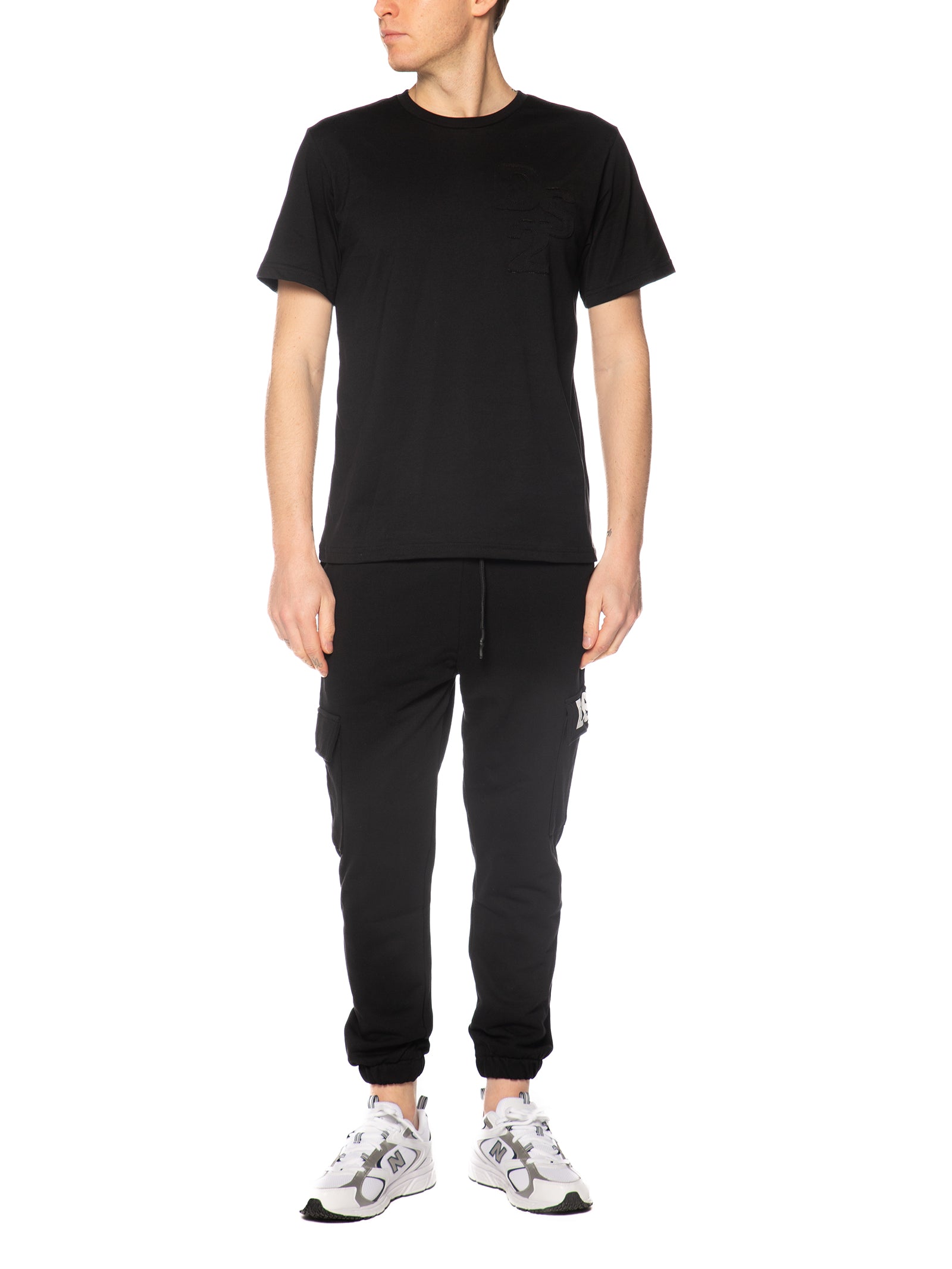 Pantalone DS2 Nero in felpa tasconi SS26275 NERO DS2 