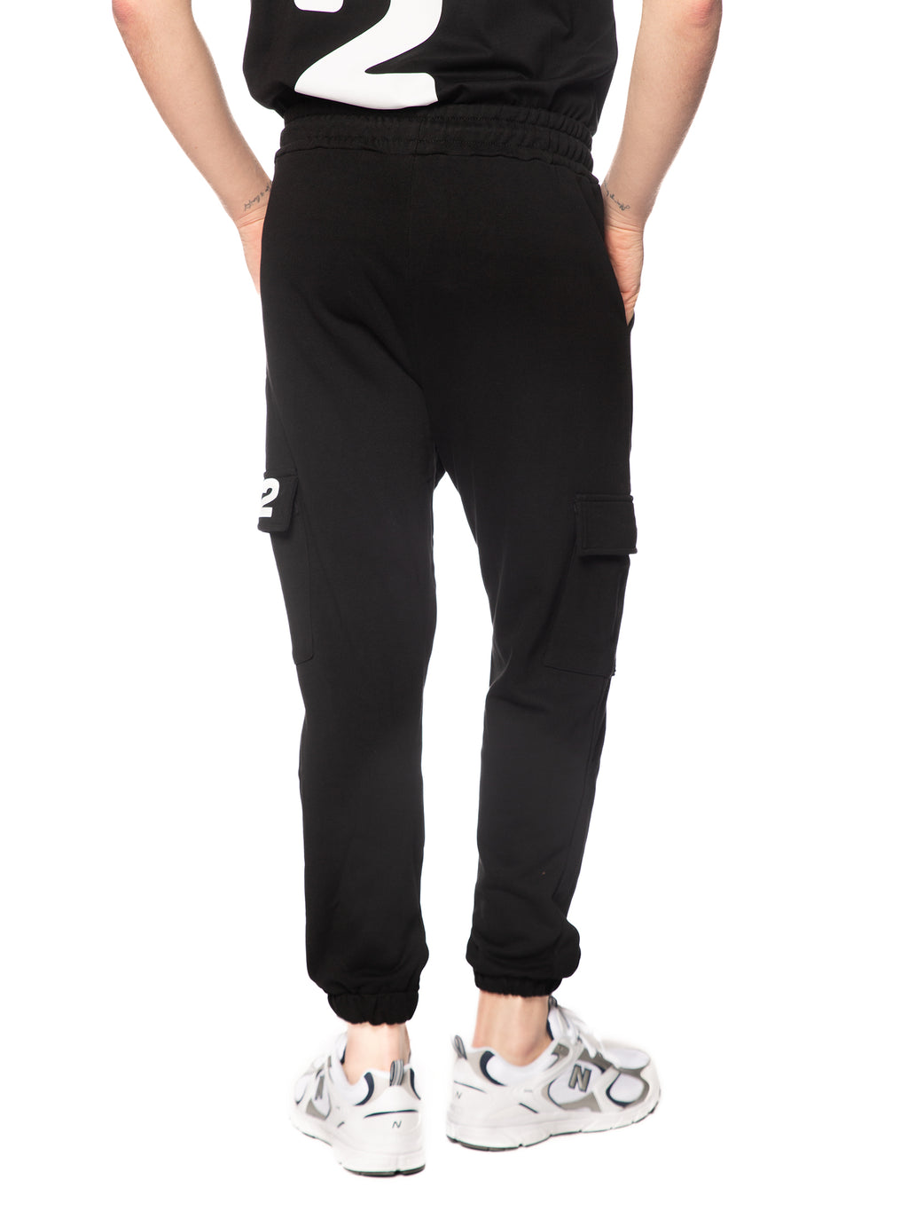 Pantalone DS2 Nero in felpa tasconi SS26275 NERO DS2 