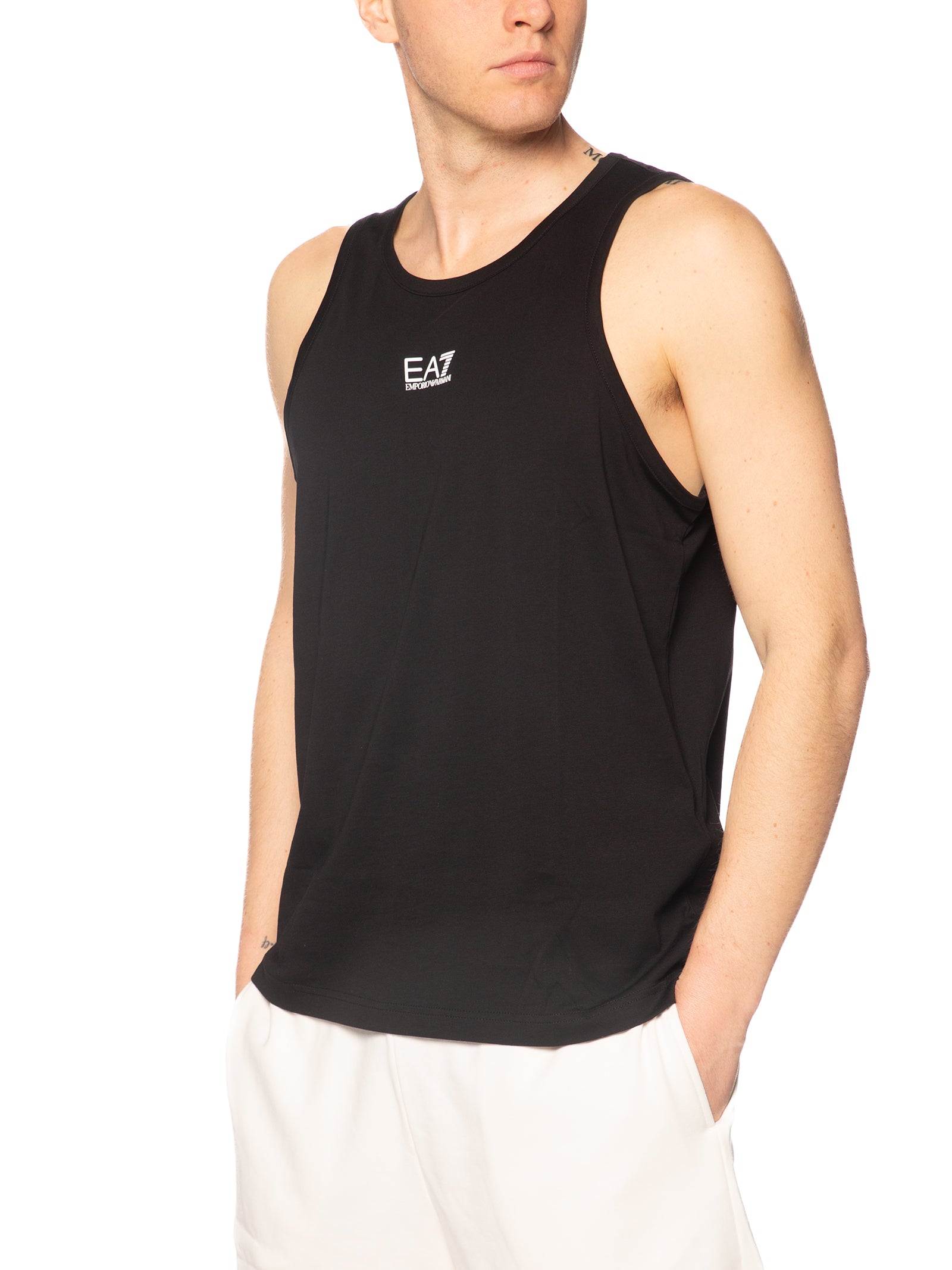 Canotta Emporio Armani Nero logo centrale 7M000295 UC001 EA7 