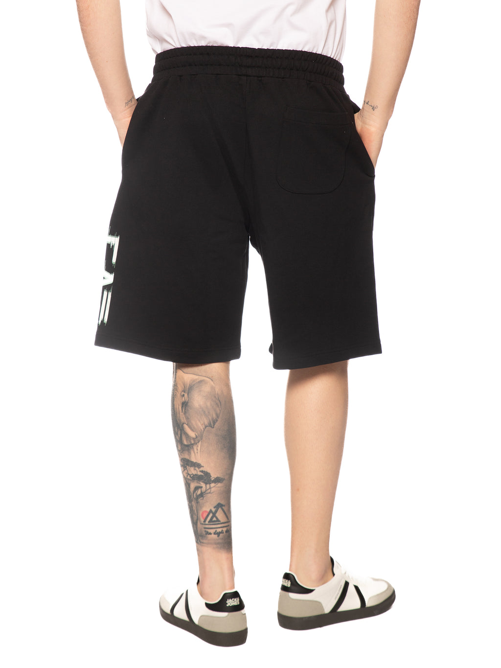 Bermuda Emporio Armani Nero in felpa 7M001329 UC001 EA7 