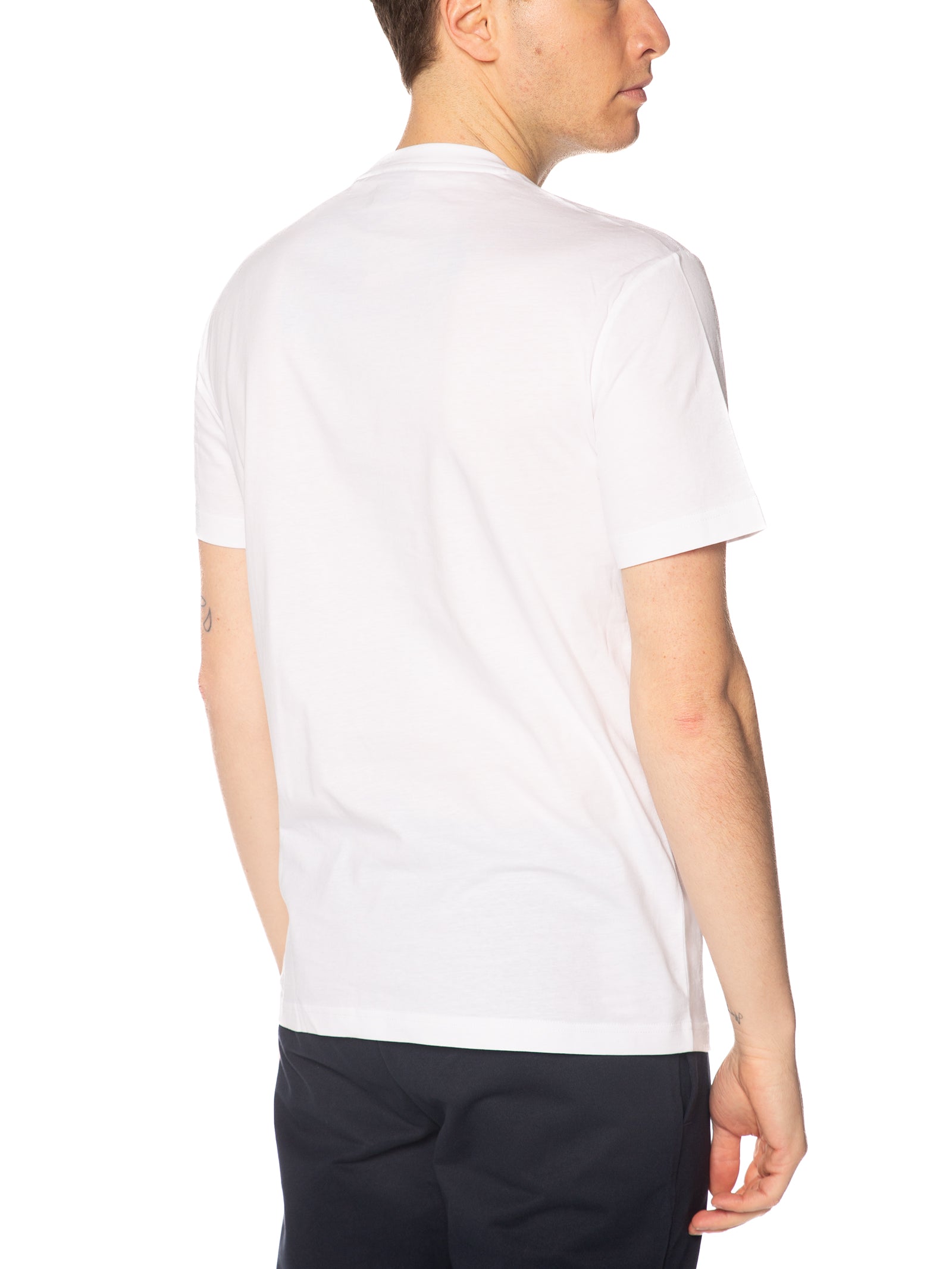 T-shirt Emporio Armani Bianco stampa grande 7M001412 M0213 EA7 