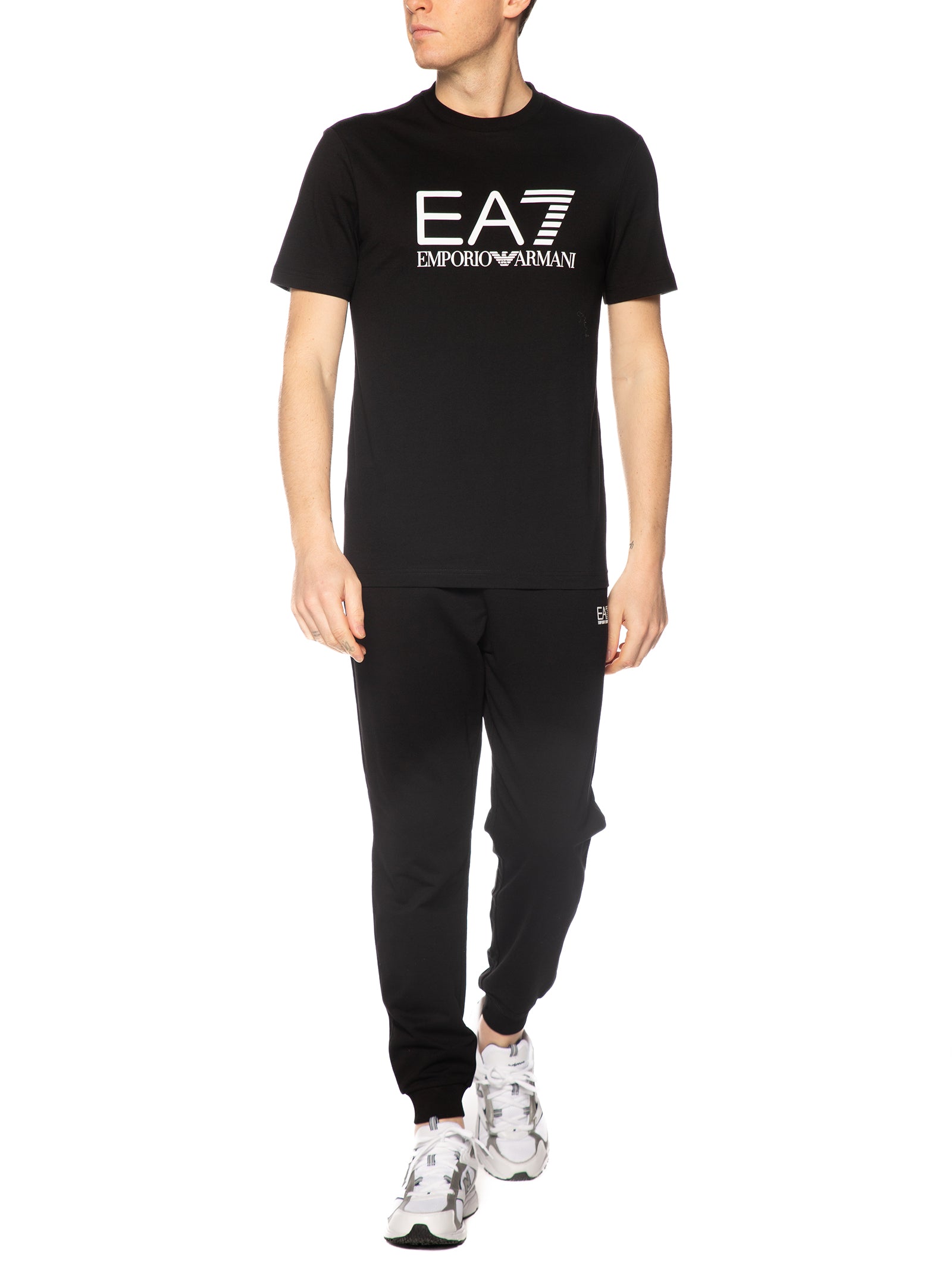 T-shirt Emporio Armani Nero stampa grande 7M001412 UC001 EA7 