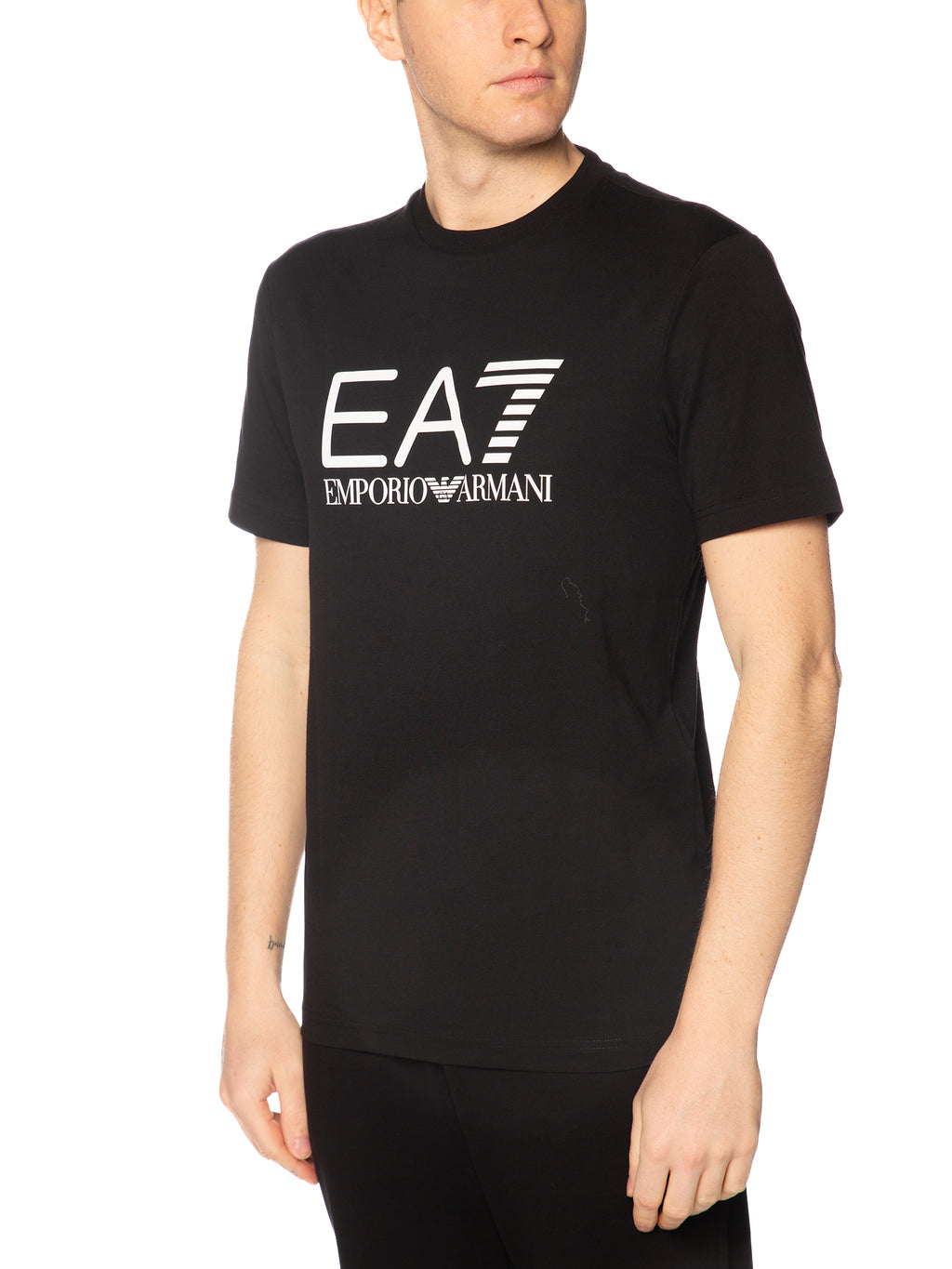 T-shirt Emporio Armani Nero stampa grande 7M001412 UC001 EA7 