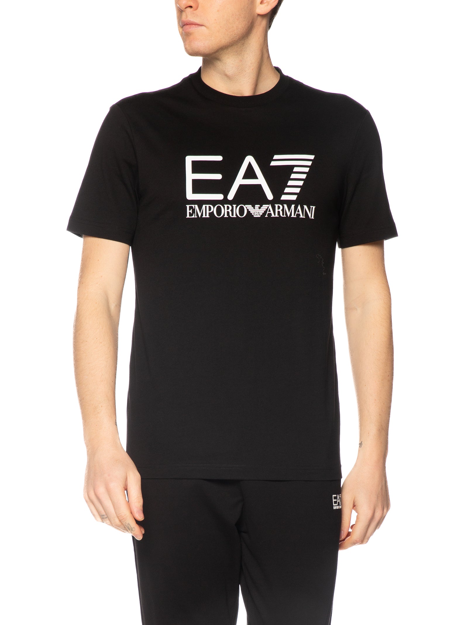 T-shirt Emporio Armani Nero stampa grande 7M001412 UC001 EA7 