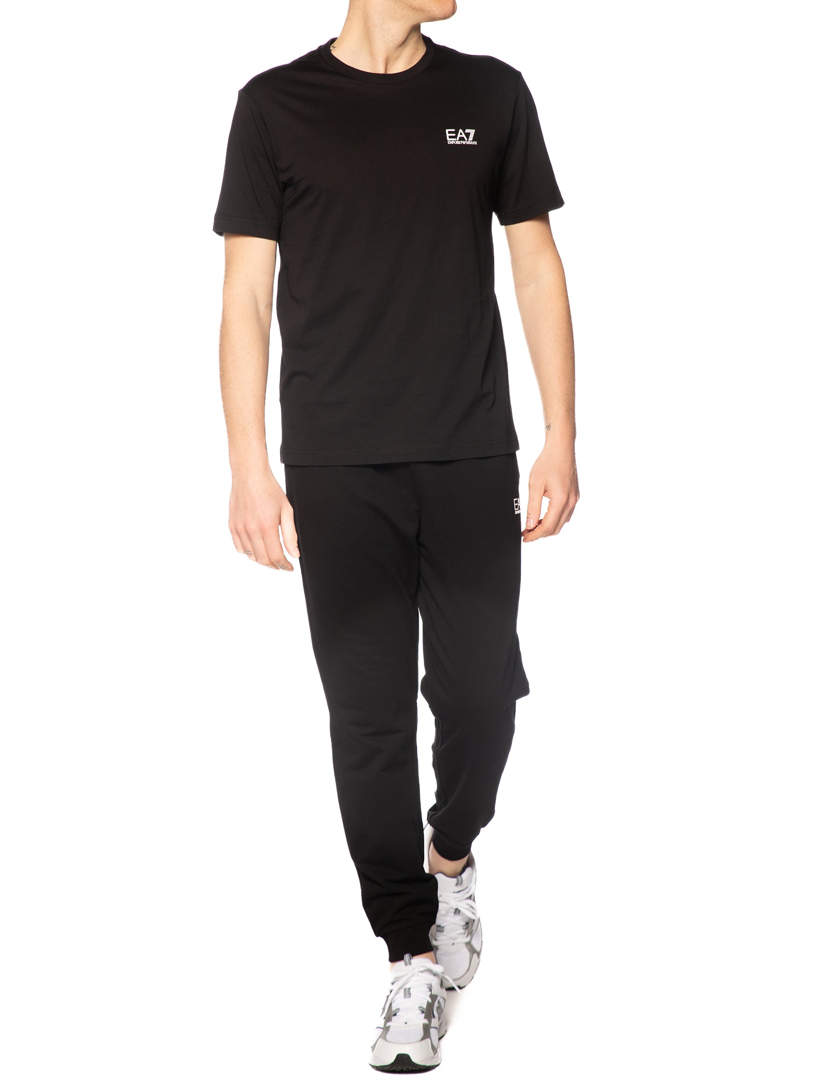 T-shirt Emporio Armani Nero logo piccolo 8NPT25 1200 EA7 
