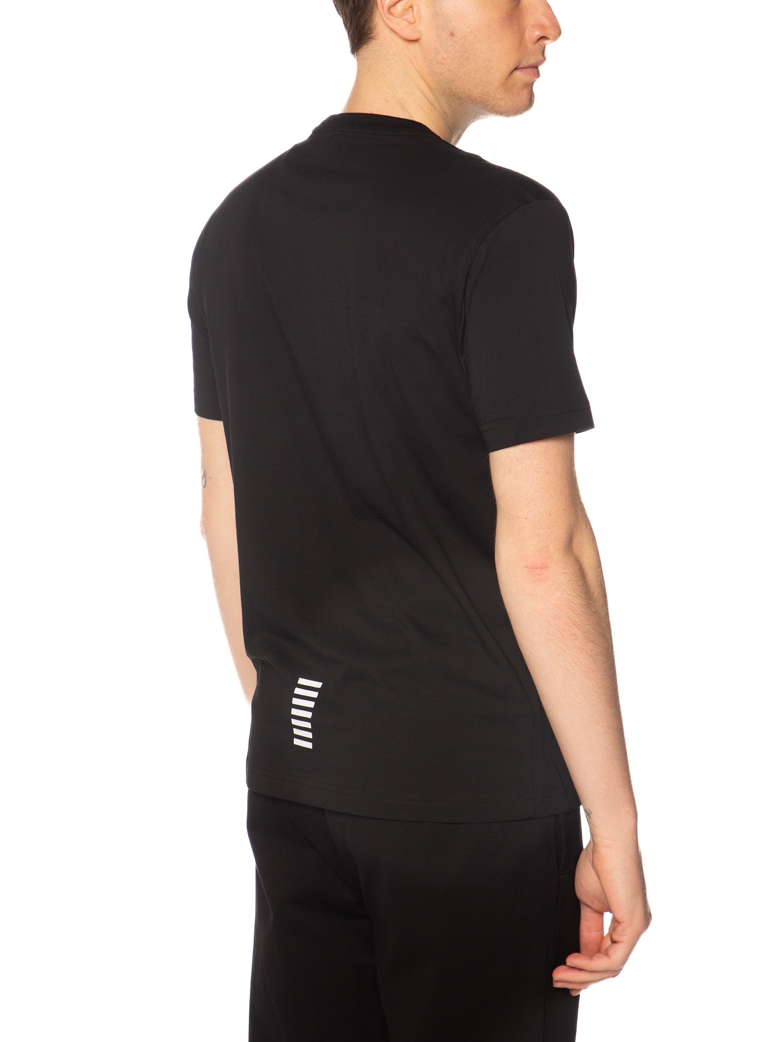 T-shirt Emporio Armani Nero logo piccolo 8NPT25 1200 EA7 